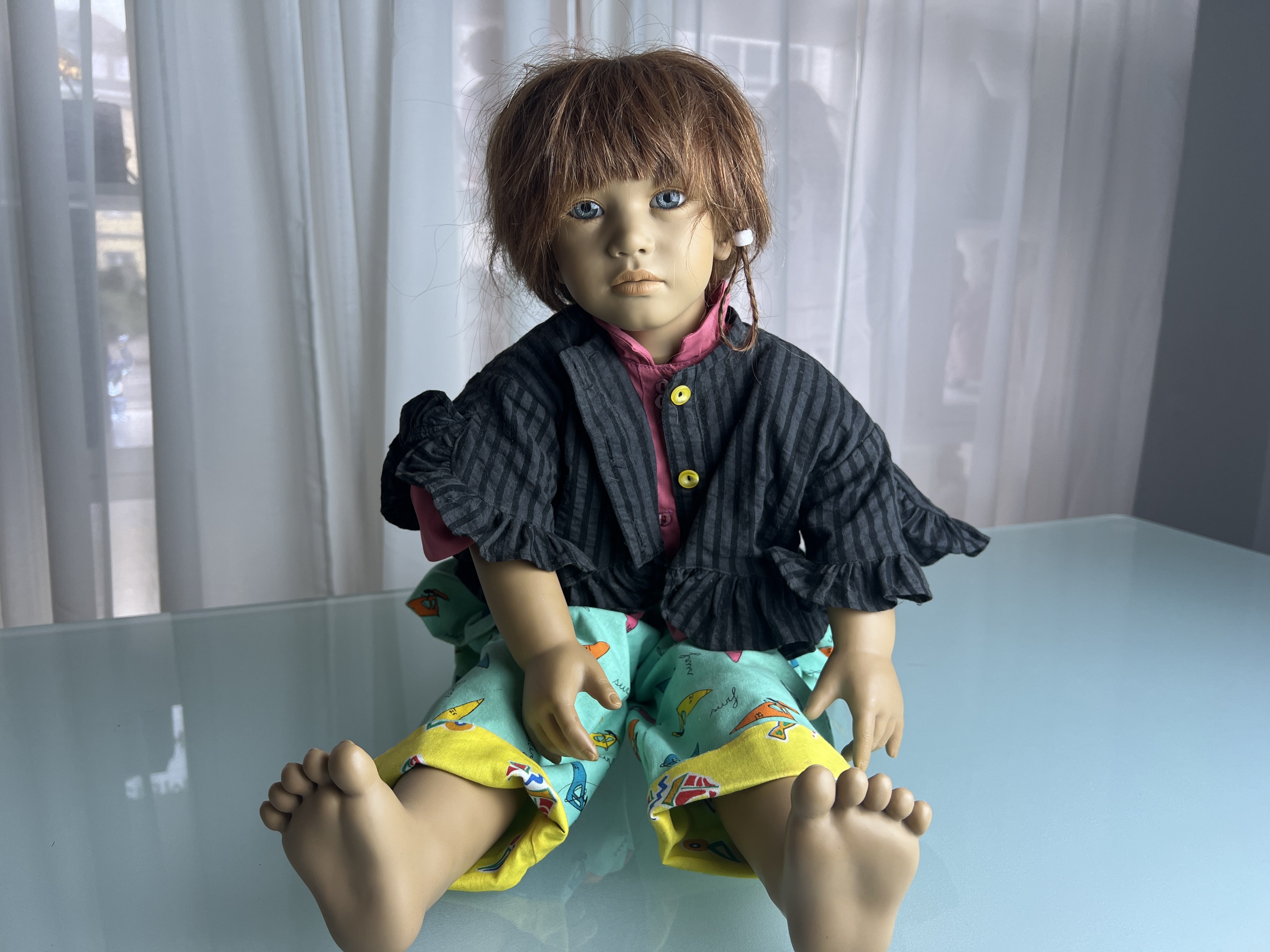 Künstlerpuppe Annette Himstedt Puppe Janka 65 cm. Top Zustand 