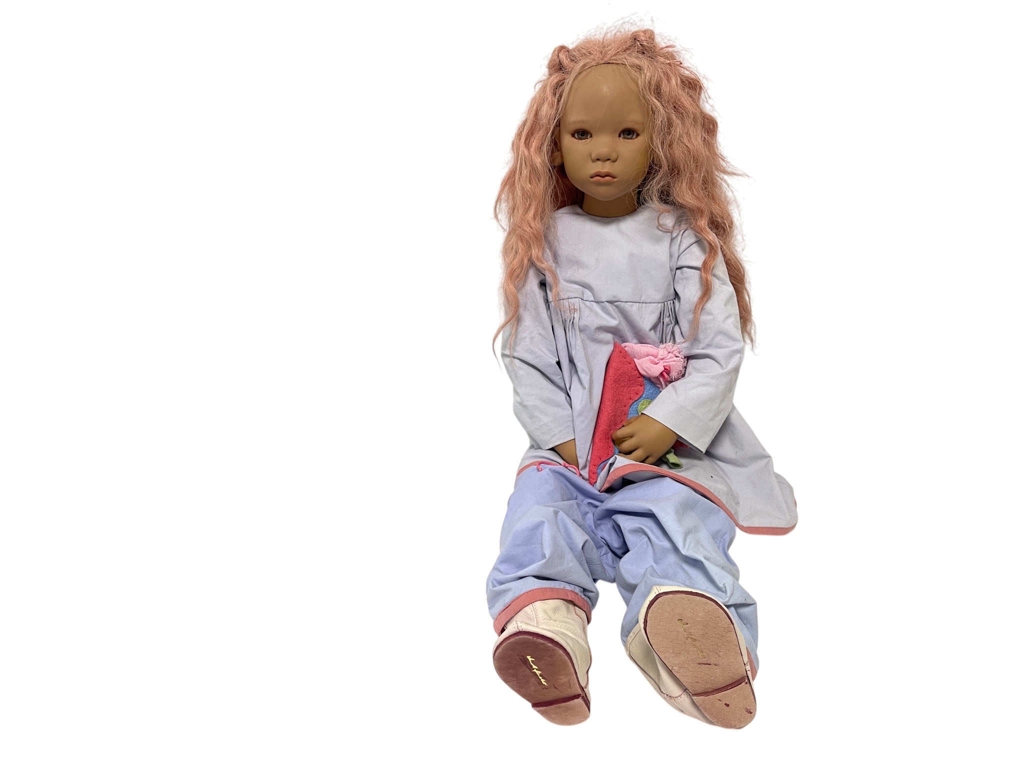 Künstlerpuppe Annette Himstedt Vinyl Puppe Emmi 82 cm. Top Zustand   