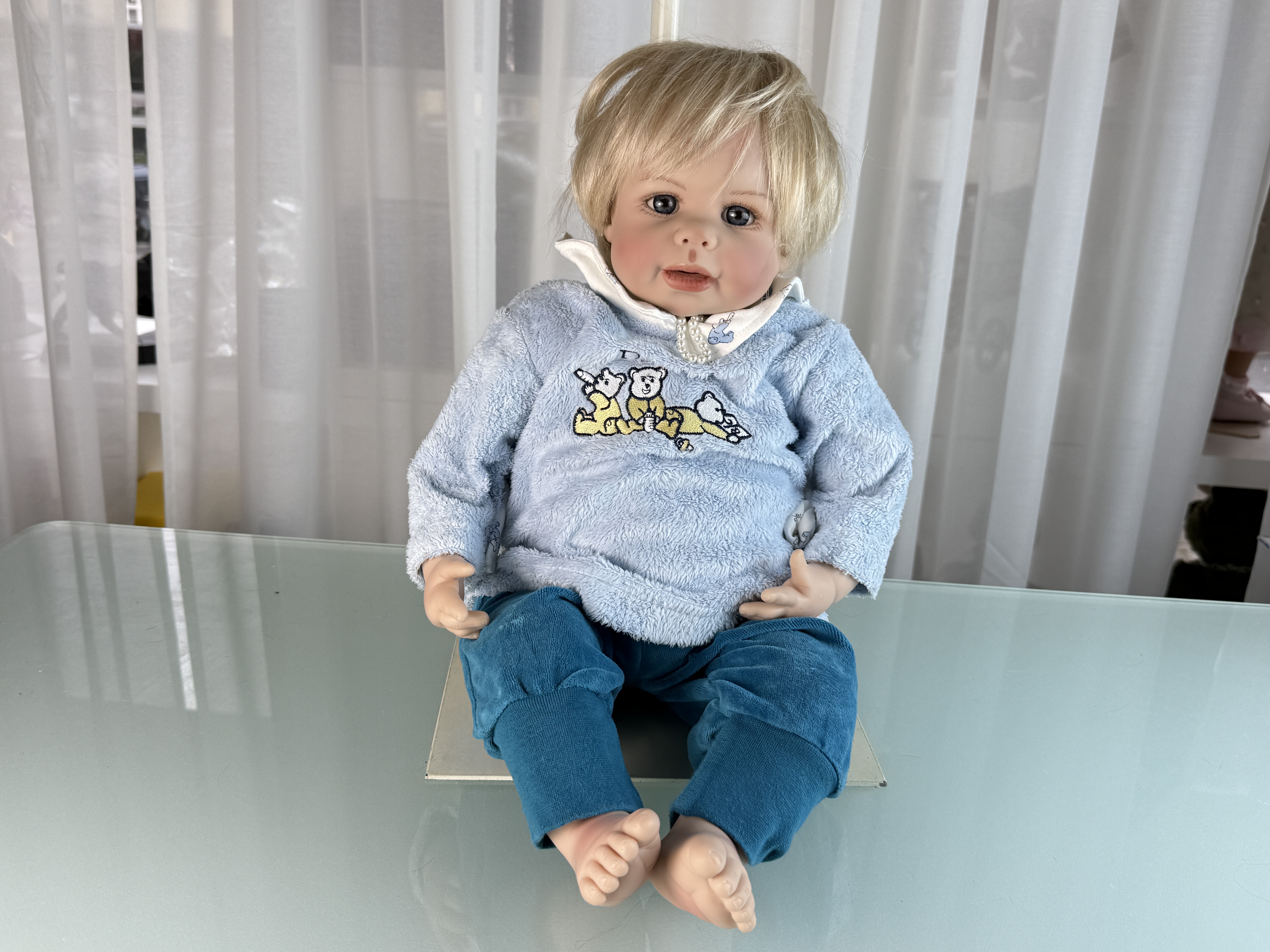 Künstlerpuppe Inge Tenbusch Vinyl Puppe 58 cm. Top Zustand  