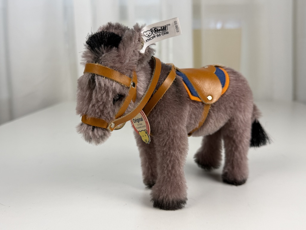 Steiff Tier 0126/20 Esel 14 x 19 cm  Top Zustand 