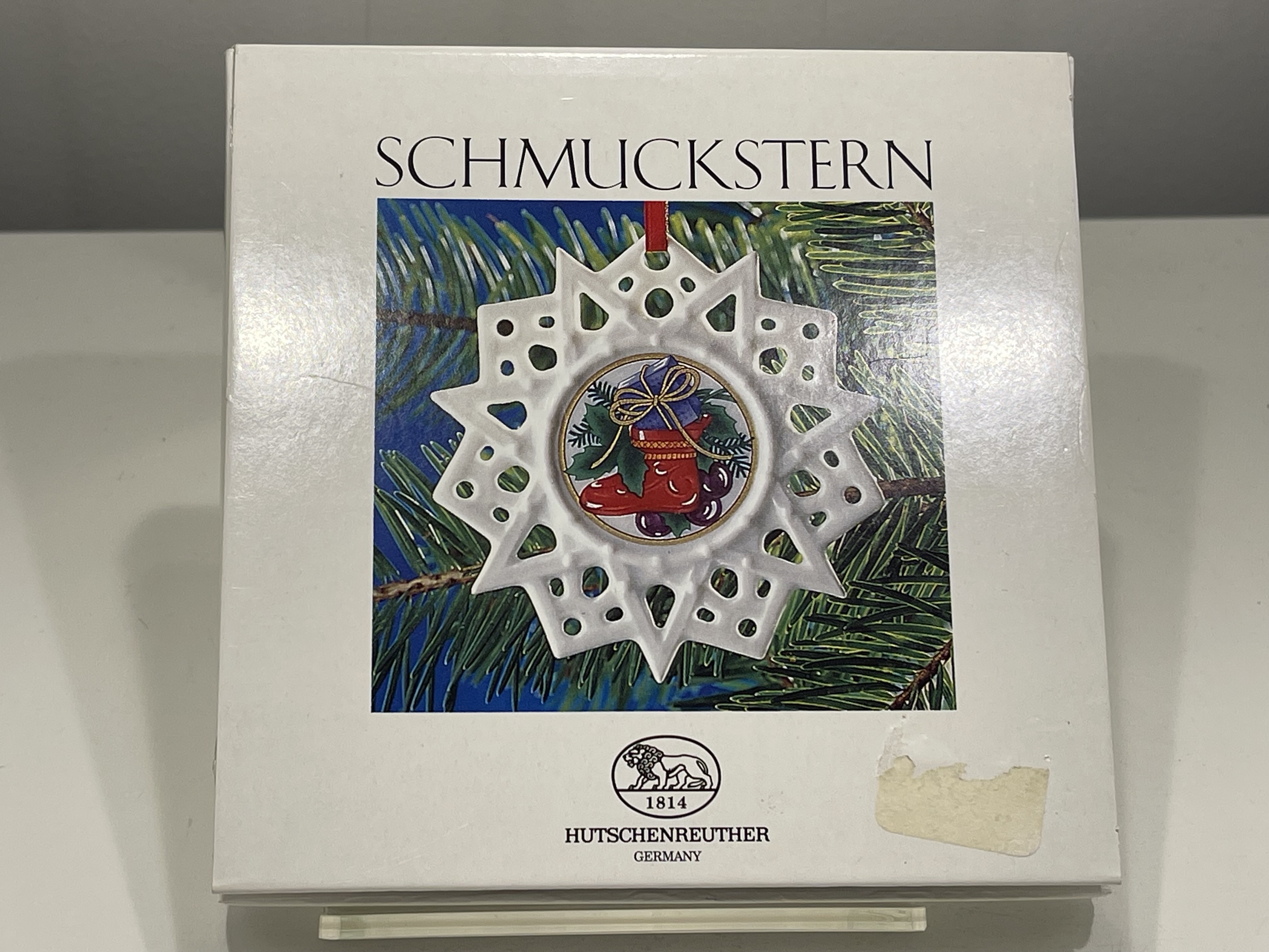  Hutschenreuther Ornament  Schmuckstern  OVP 7,5 cm. Top Zustand.    