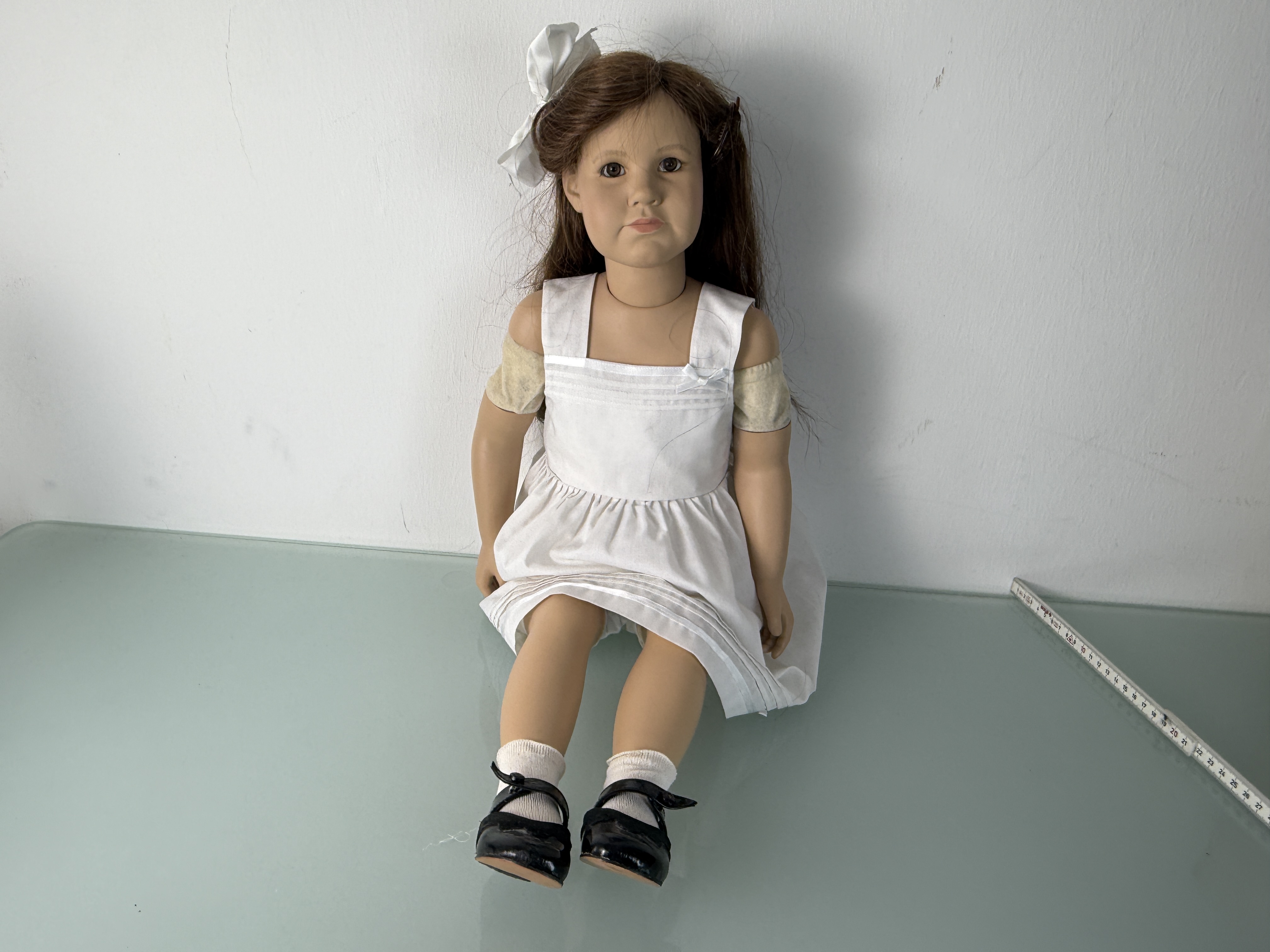 Künstlerpuppe Anita Regina Teckenburg Vinyl Puppe 76 cm. Top Zustand 