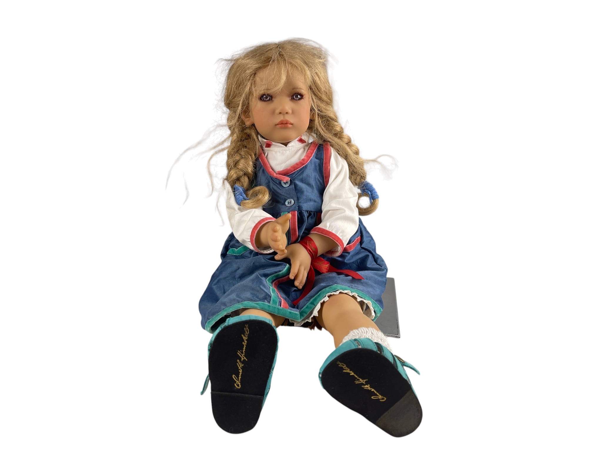 Annette Himstedt Puppe Mädchen Vinyl Üllwa 63 cm. Top Zustand   