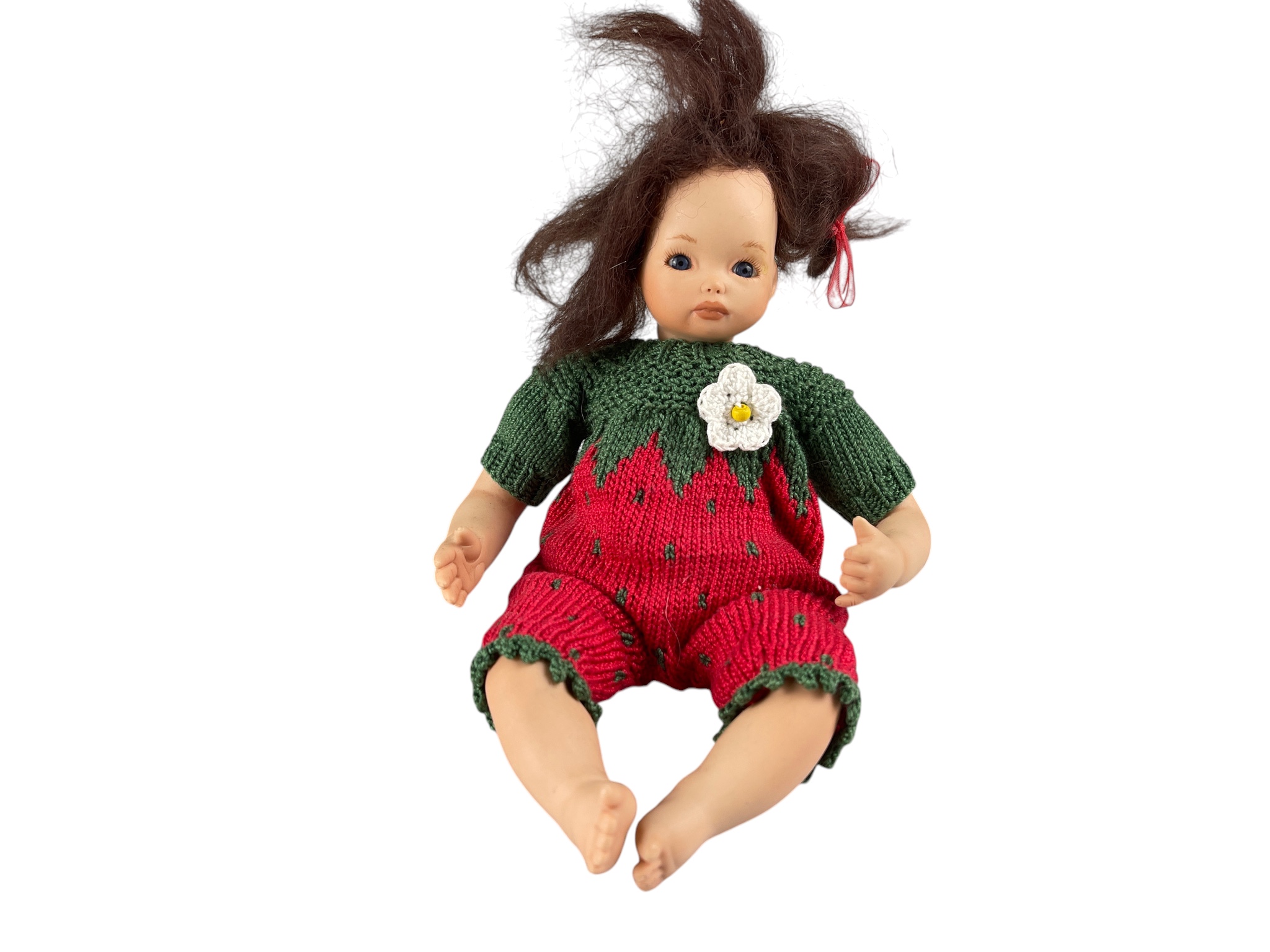 Künstlerpuppe Helga Majteka Porzellan Puppe 19 cm. Top Zustand  