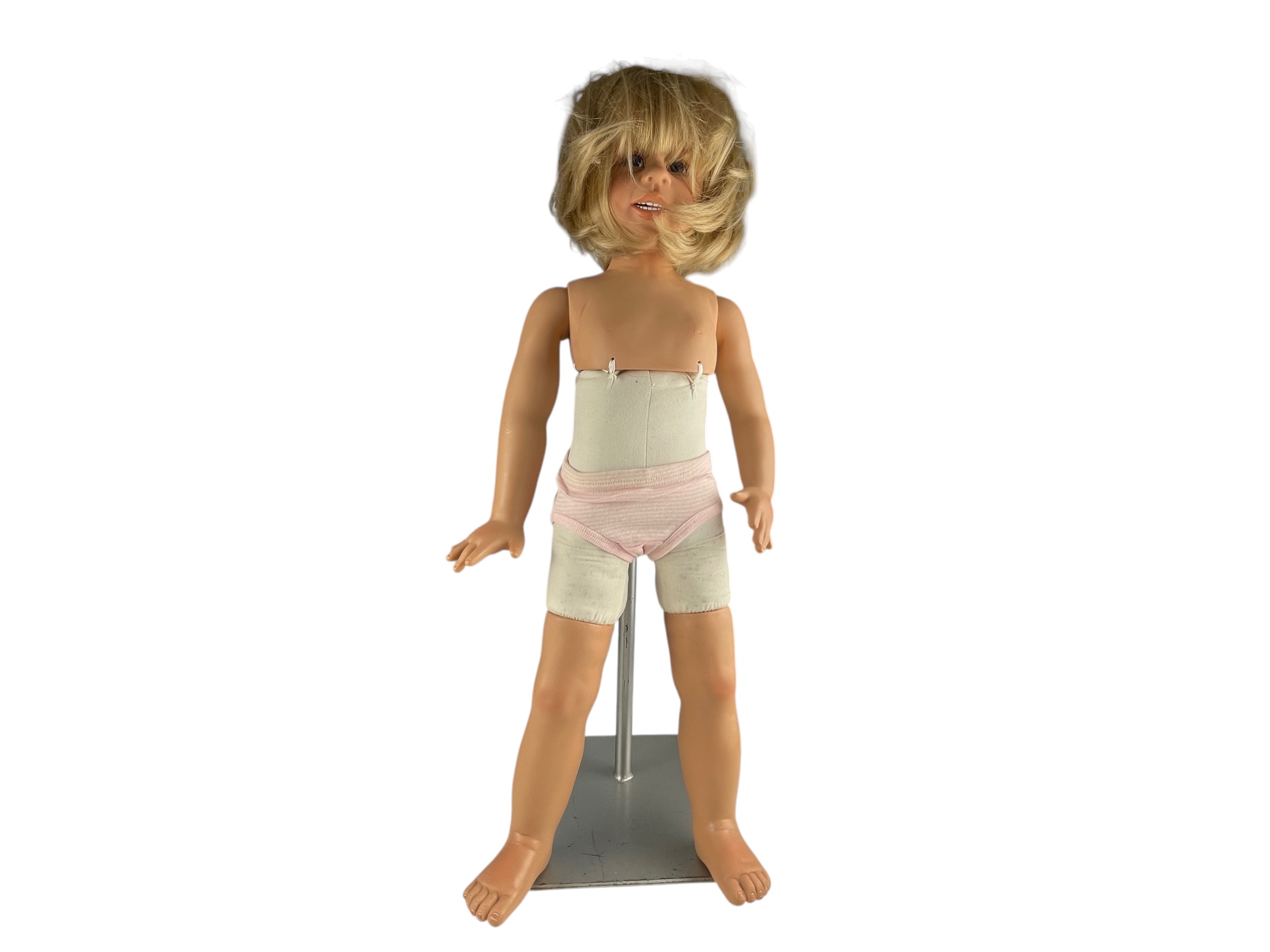 Monika Levenig Künstlerpuppe Vinyl Puppe 80 cm. leicht Schmutzig    