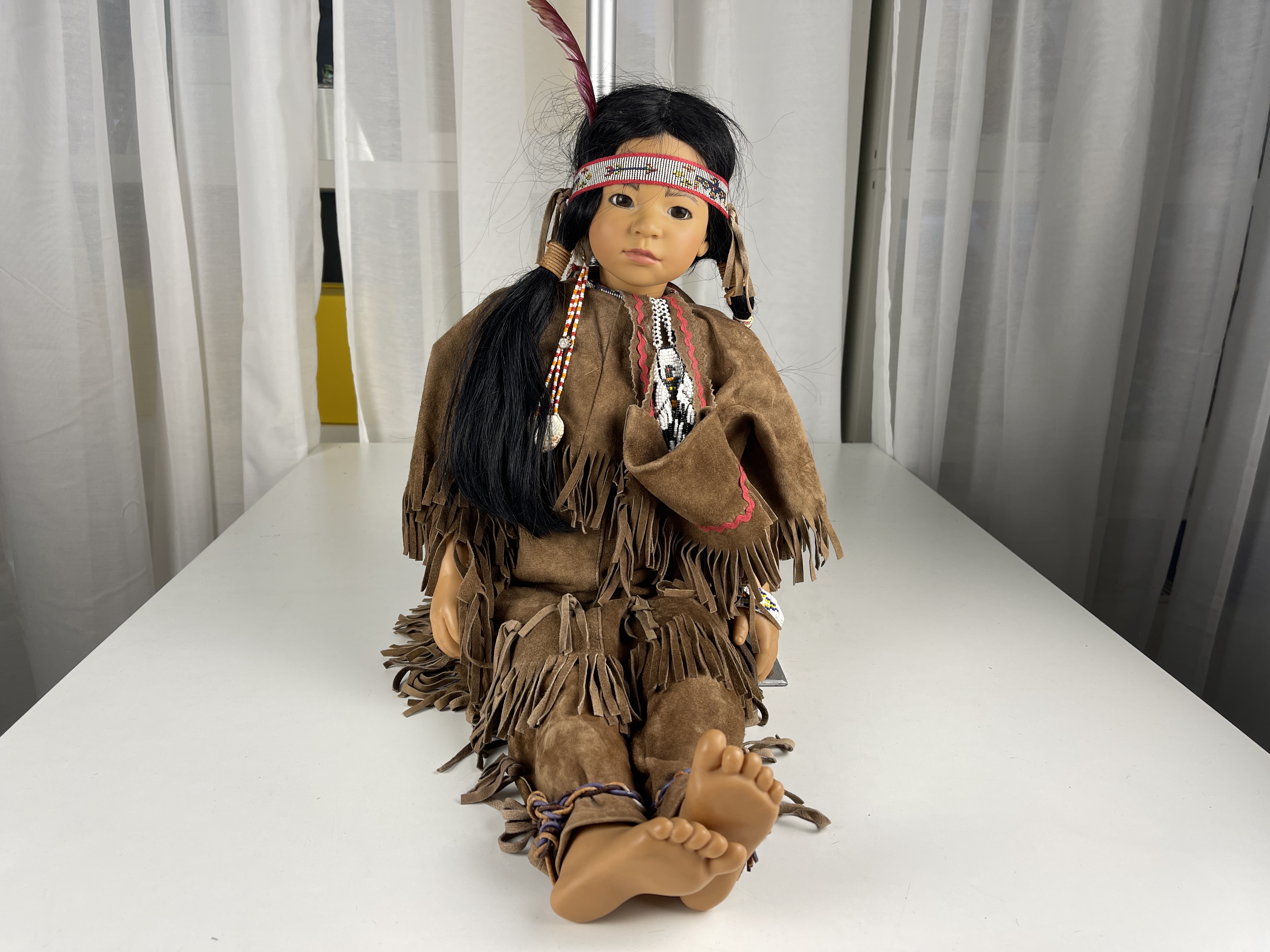 Künstlerpuppe Götz Karin Schmidt Vinyl Puppe 66 cm. Top Zustand 