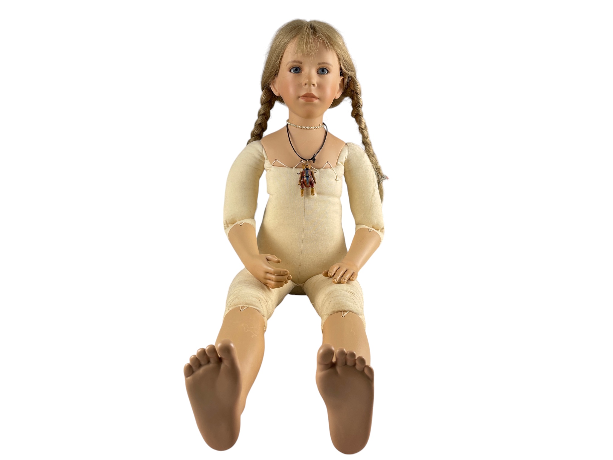 Vera Scholz Künstlerpuppe Vinyl Puppe 72 cm. Guter Zustand  