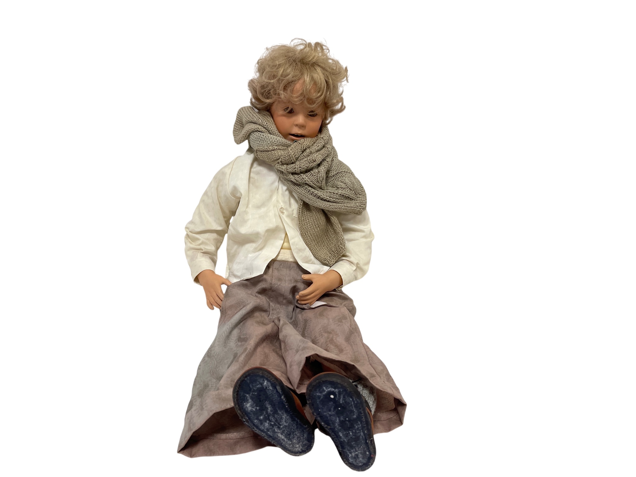 Künstlerpuppe Sammler Porzellan Puppe 85 cm. Top Zustand.   