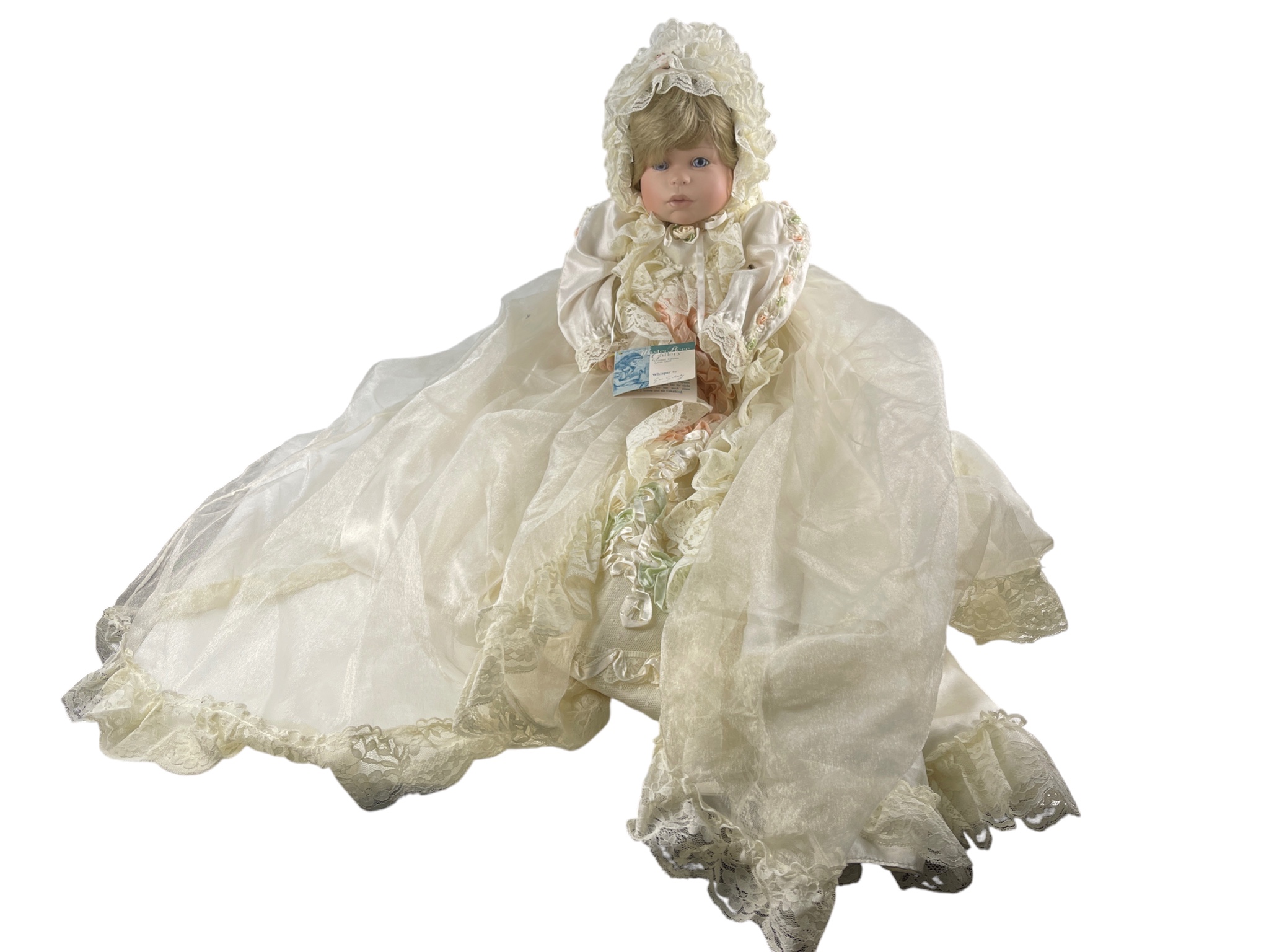 Künstlerpuppe Gene Schooley Porzellan Puppe 48 cm. Guter Zustand.  
