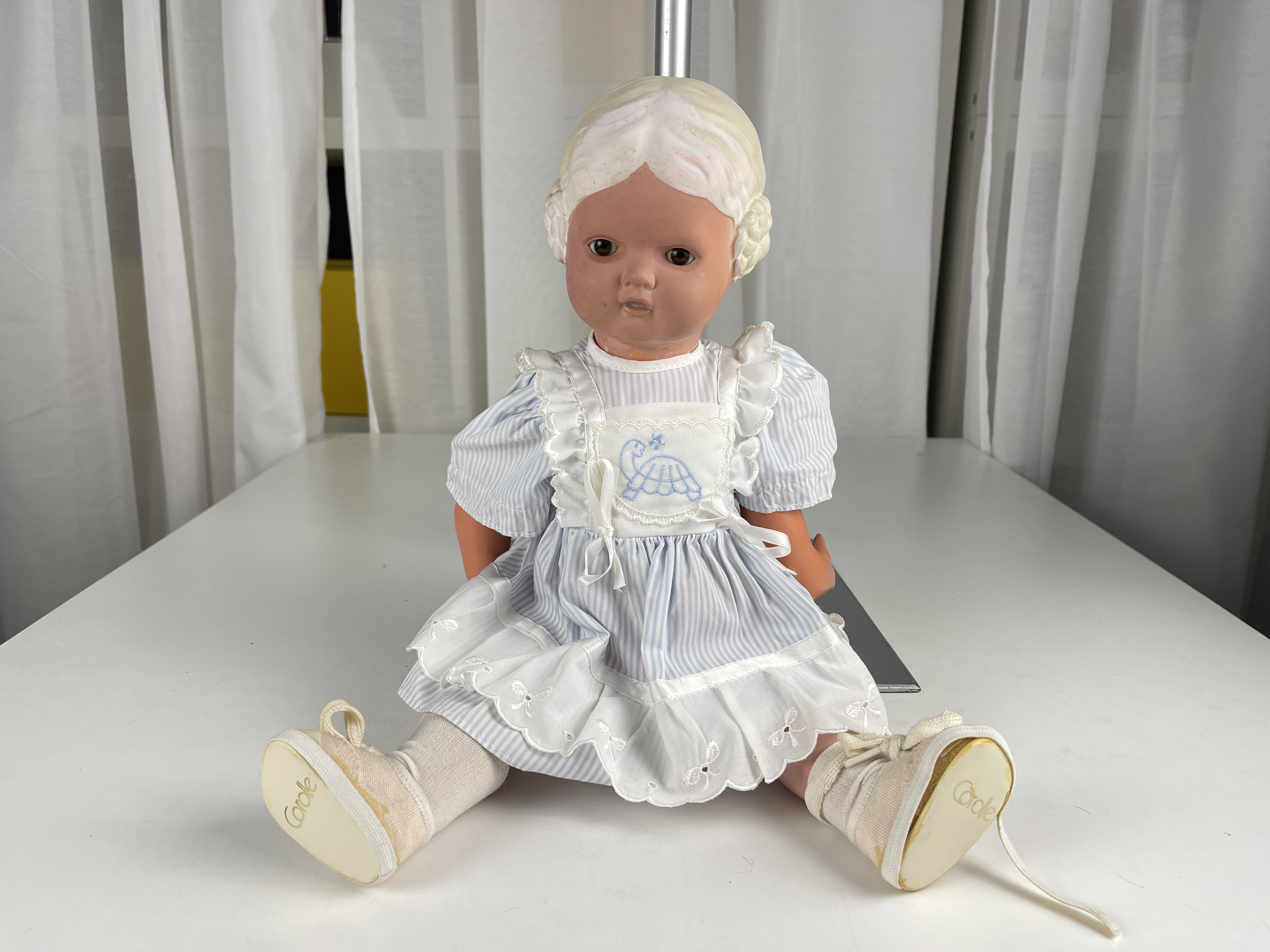 Schildkrötpuppe Puppe 45 cm. Zustand siehe Fotos