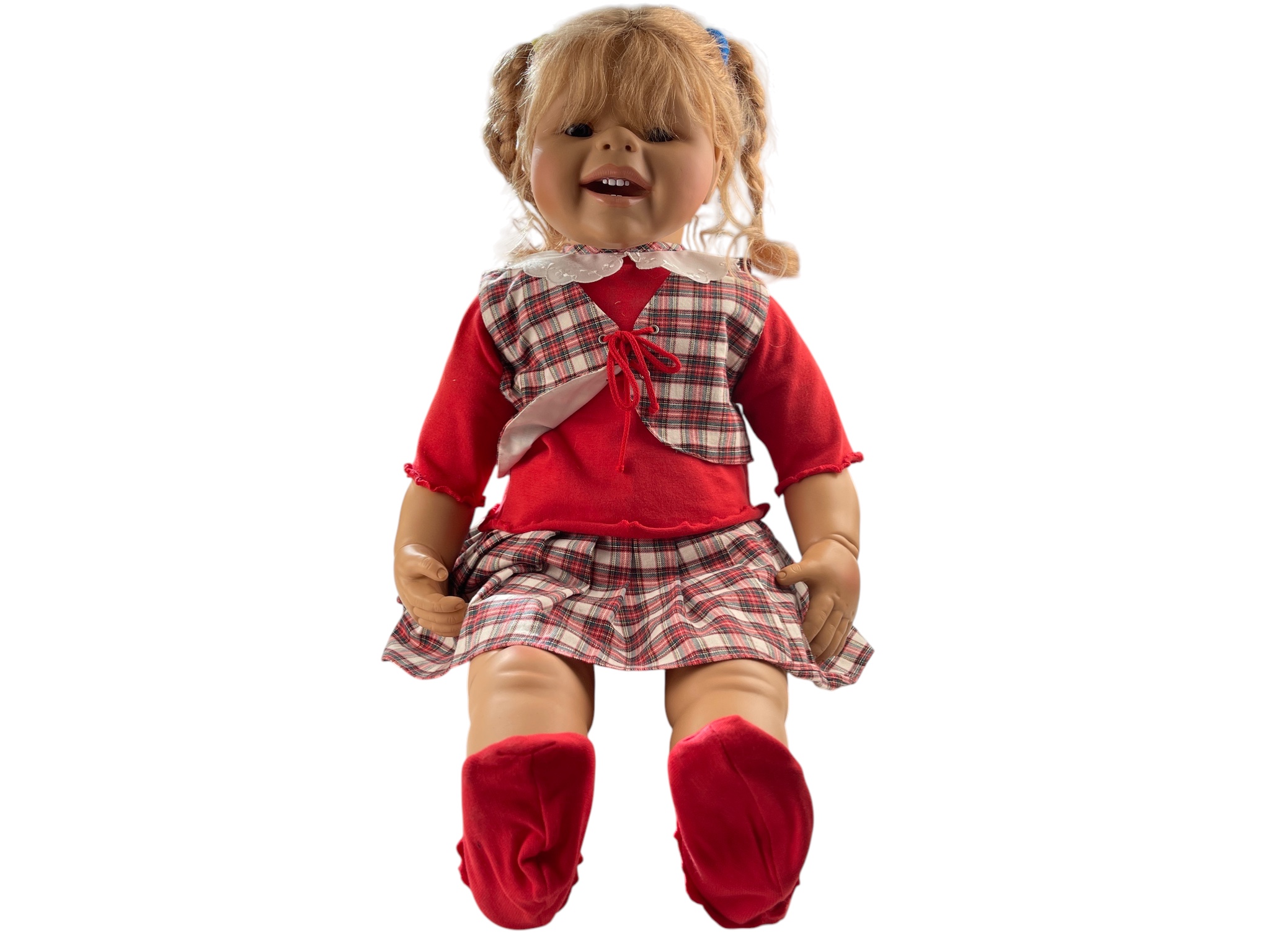 Schildkröt Künstlerpuppe Evelyn Leman Vinyl Puppe 70 cm. Top Zustand 