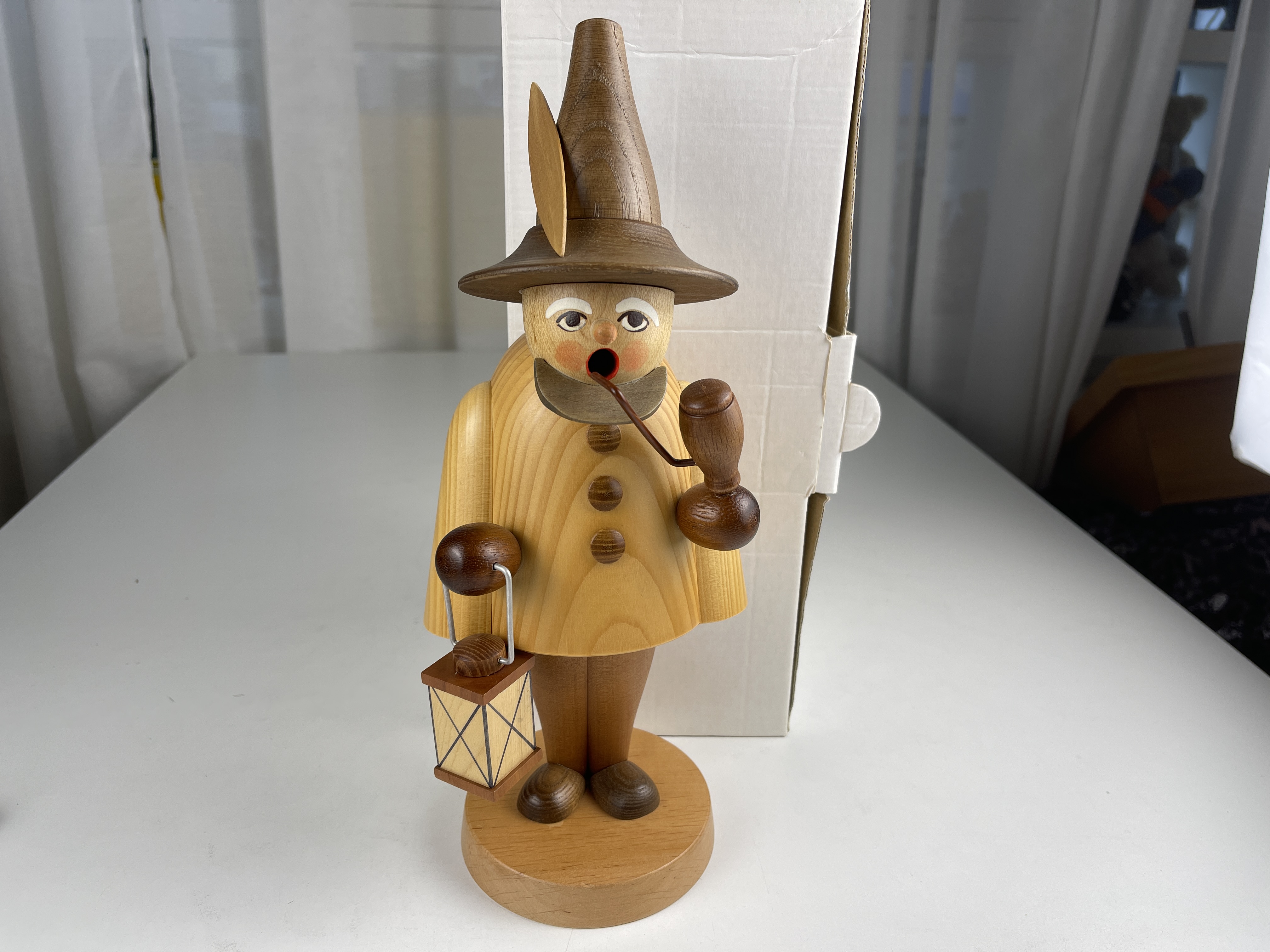 Erzgebirge Figur Räuchermann Holzfigur 32 cm. Top Zustand   