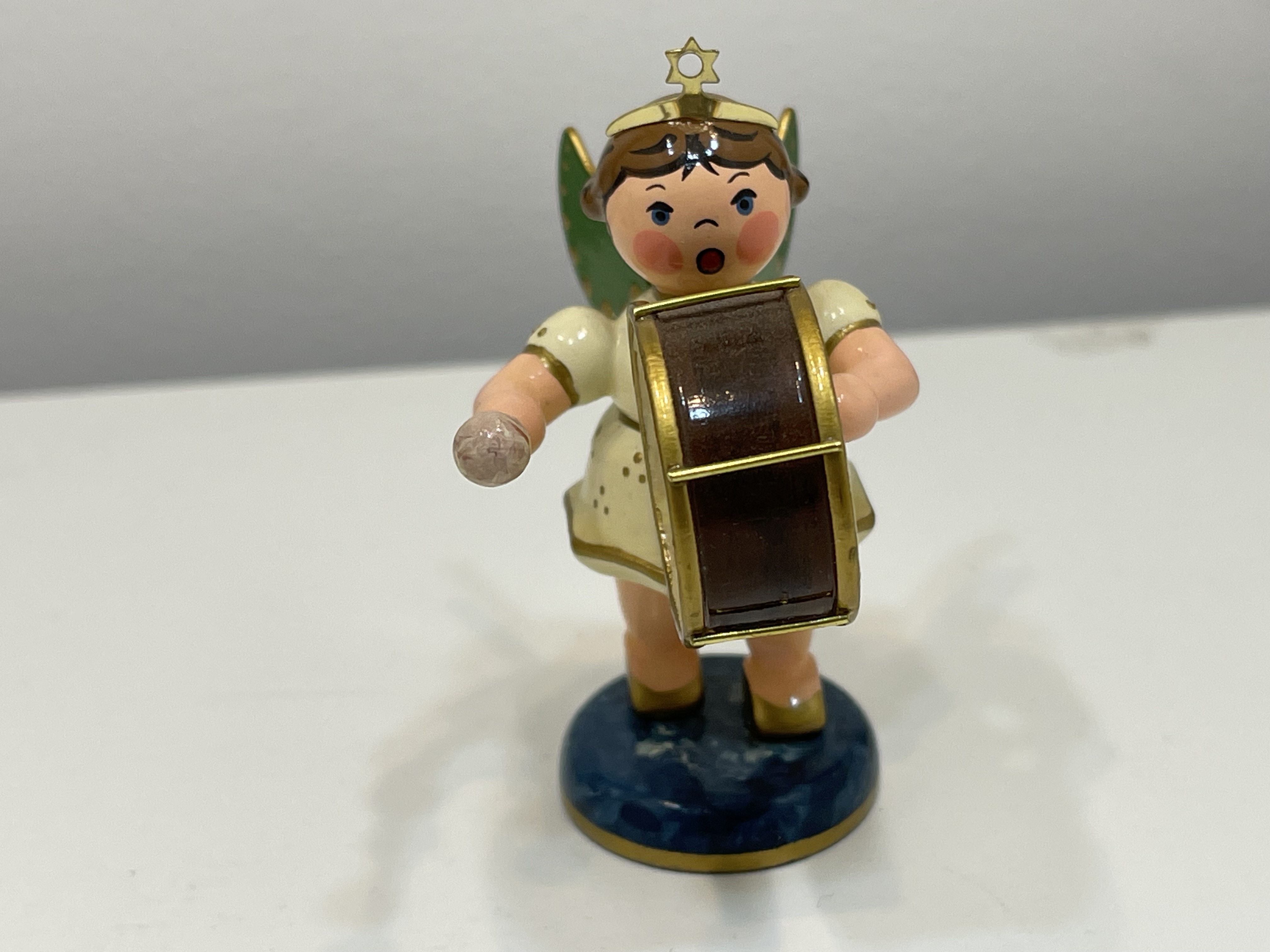 Erzgebirge Sammler Figur Engel Hubrig 6,8 cm. Top Zustand  