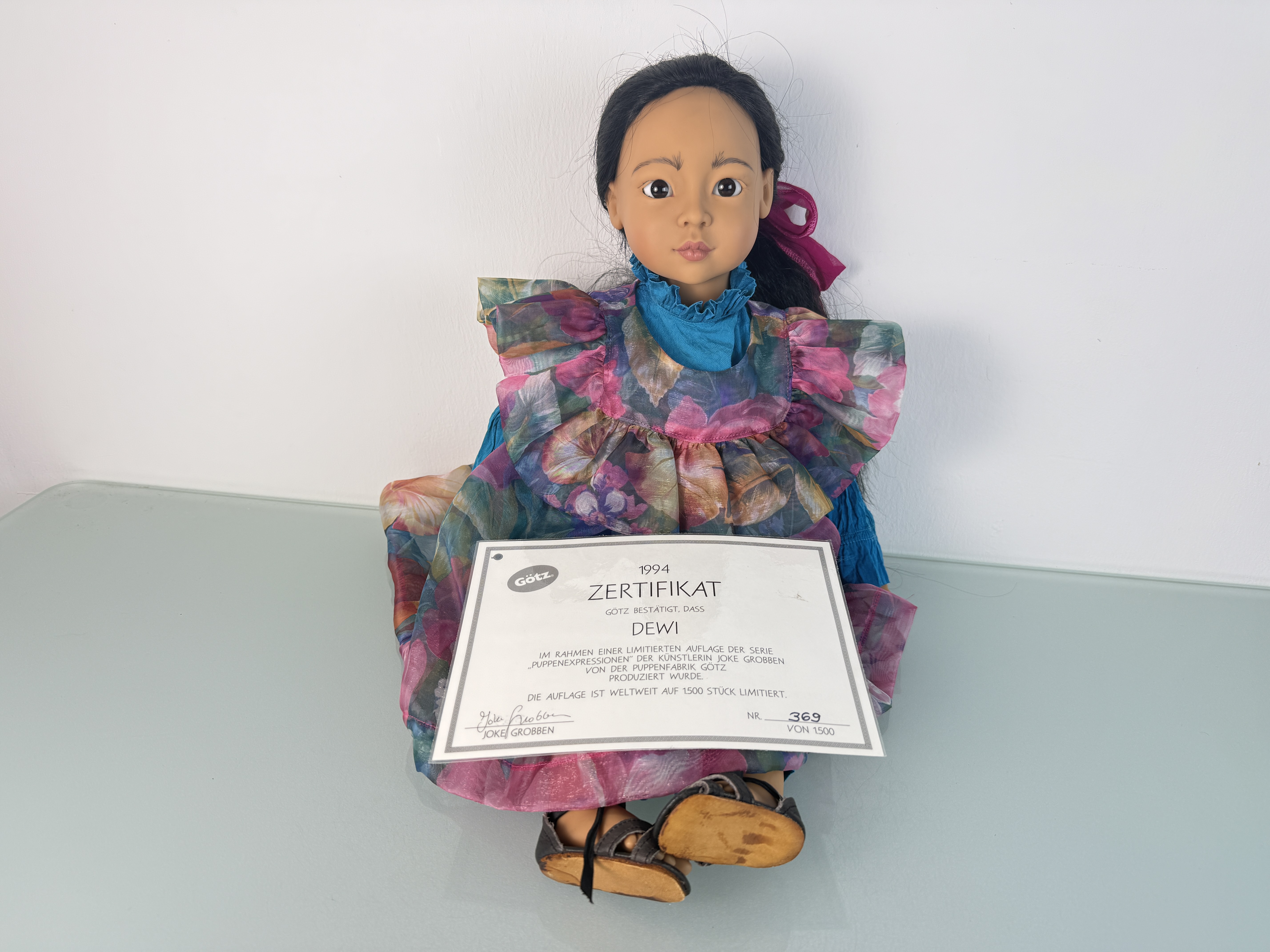 Künstlerpuppe Götz Joke Grobben Vinyl Puppe 63 cm Top Zustand 