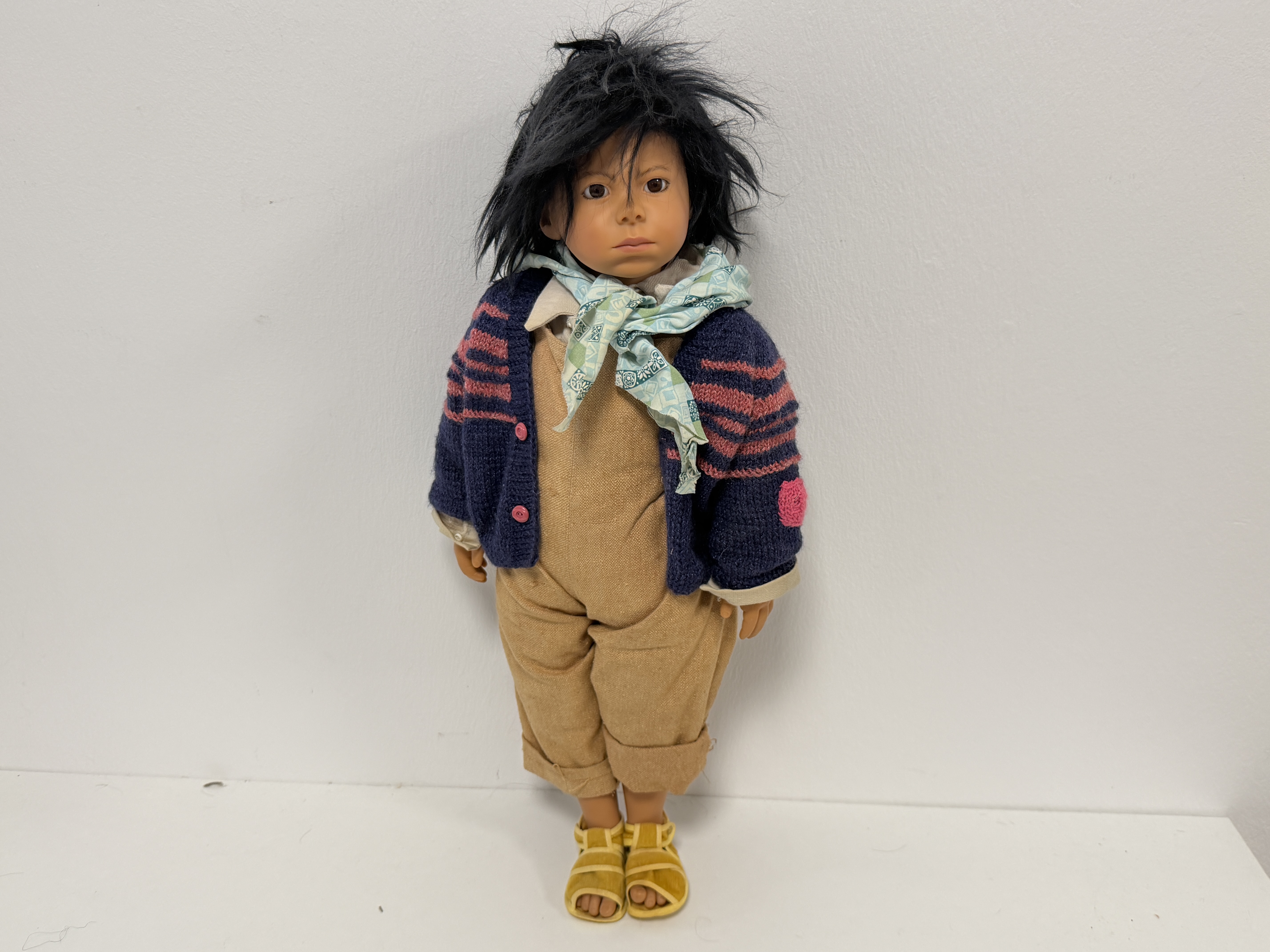 Künstlerpuppe Götz Karin Schmidt Vinyl Puppe 63 cm guter Zustand siehe Fotos 
