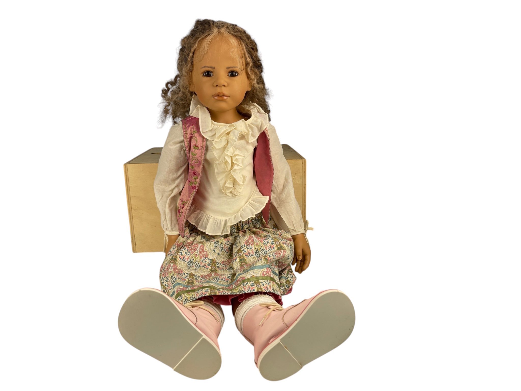 Künstlerpuppe Heidi Plusczok Vinyl Puppe 80 cm. Top Zustand