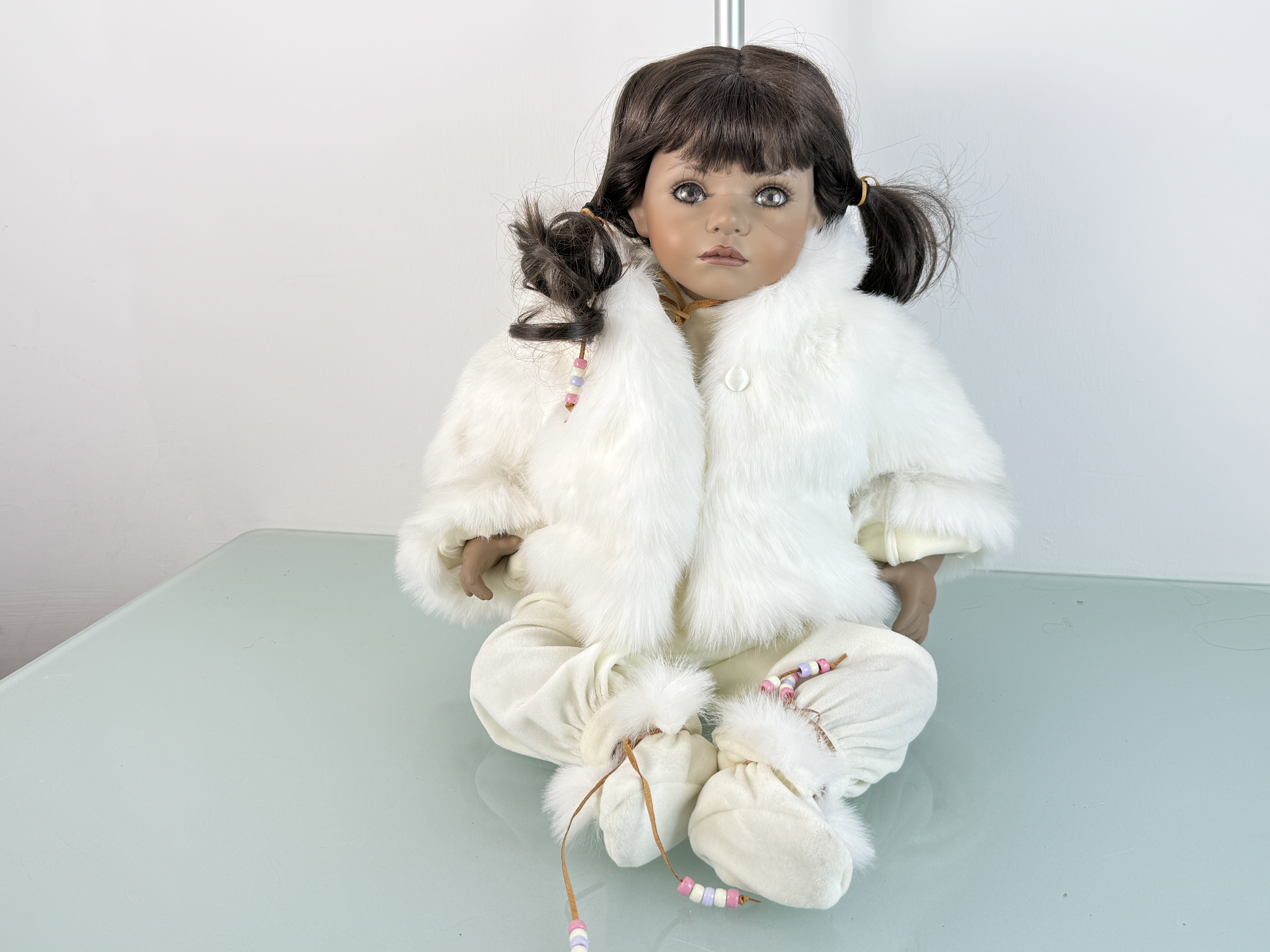 Künstlerpuppe Angels Paradise Sammler Porzellan Puppe 66 cm. Top Zustand.   