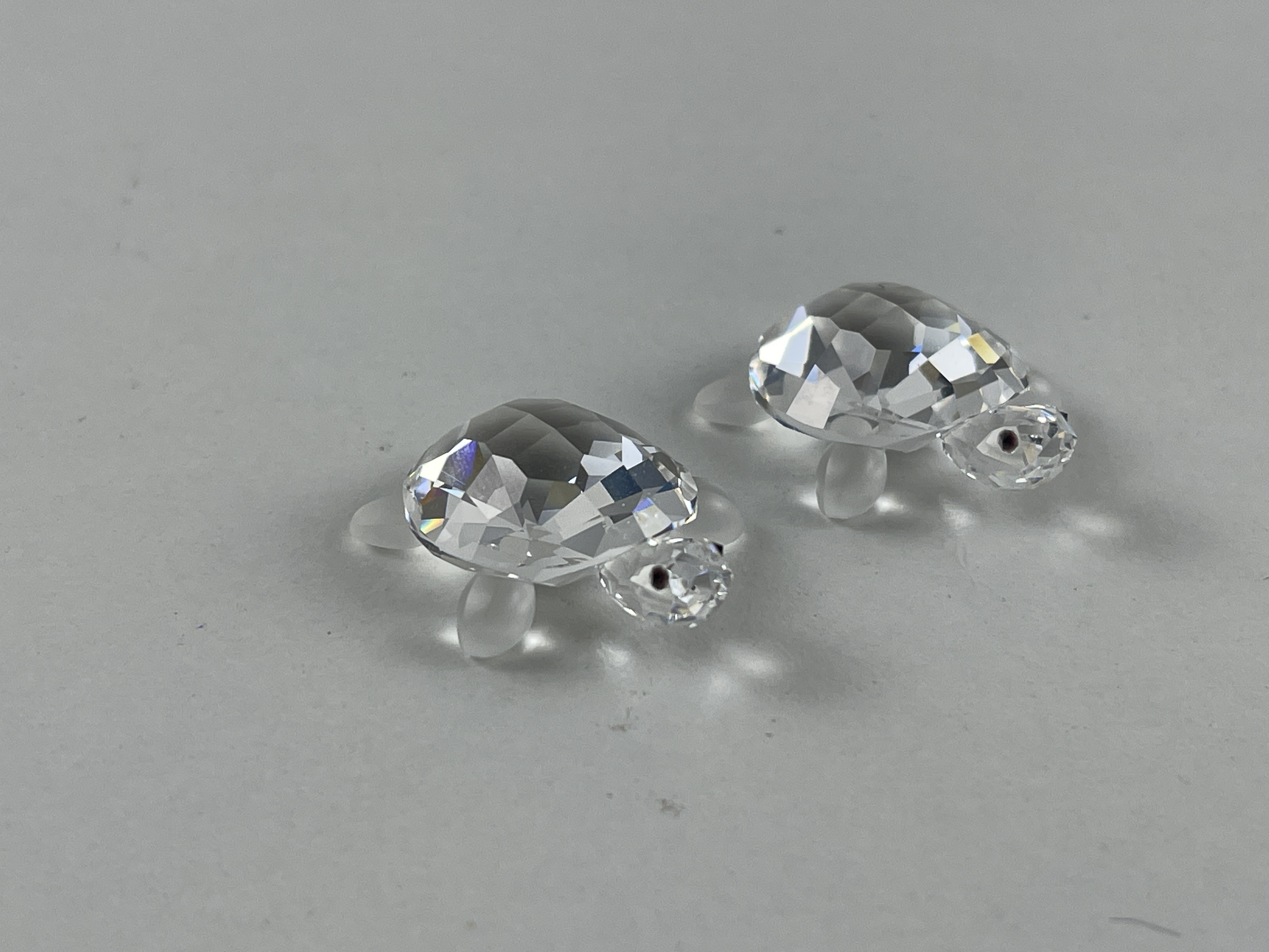 Swarovski Kristall 220960 Figur 2 Schildkröten je 2,6 cm. Top Zustand  