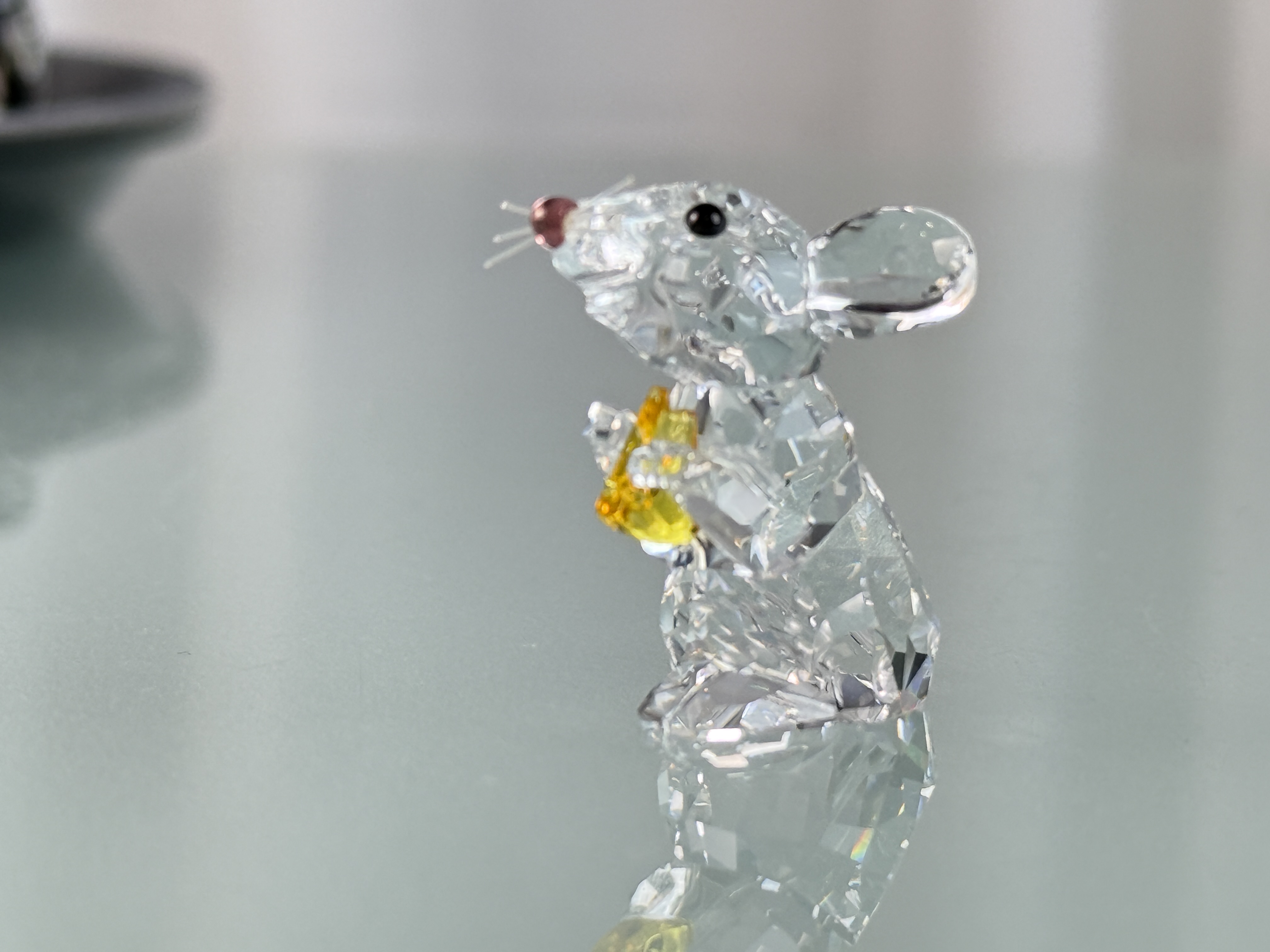 Swarovski Figur 5004691 Maus mit Käse 3,5 cm Top Zustand   