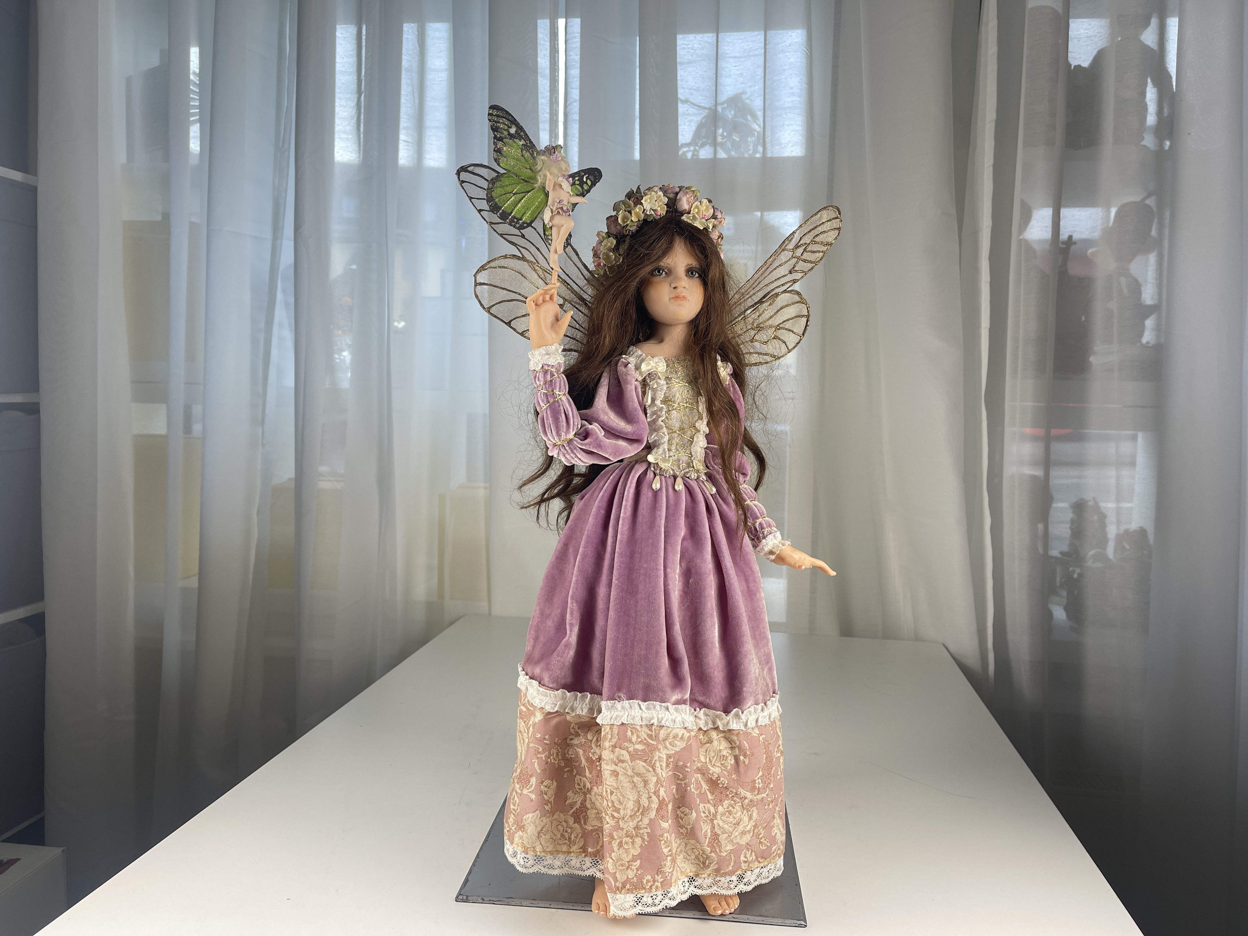 Künstlerpuppe Vinyl Puppe Fee 65 cm. Top Zustand 