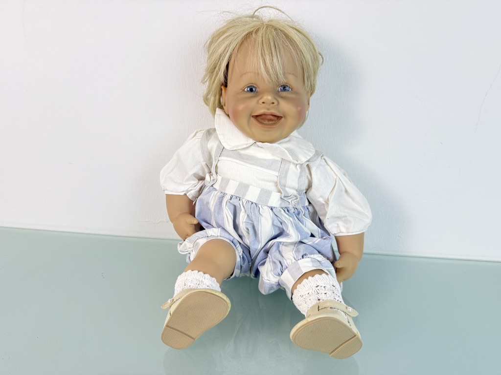 Künstlerpuppe Sammler Brigitte Leman Vinyl Puppe 52 cm. Top Zustand.   