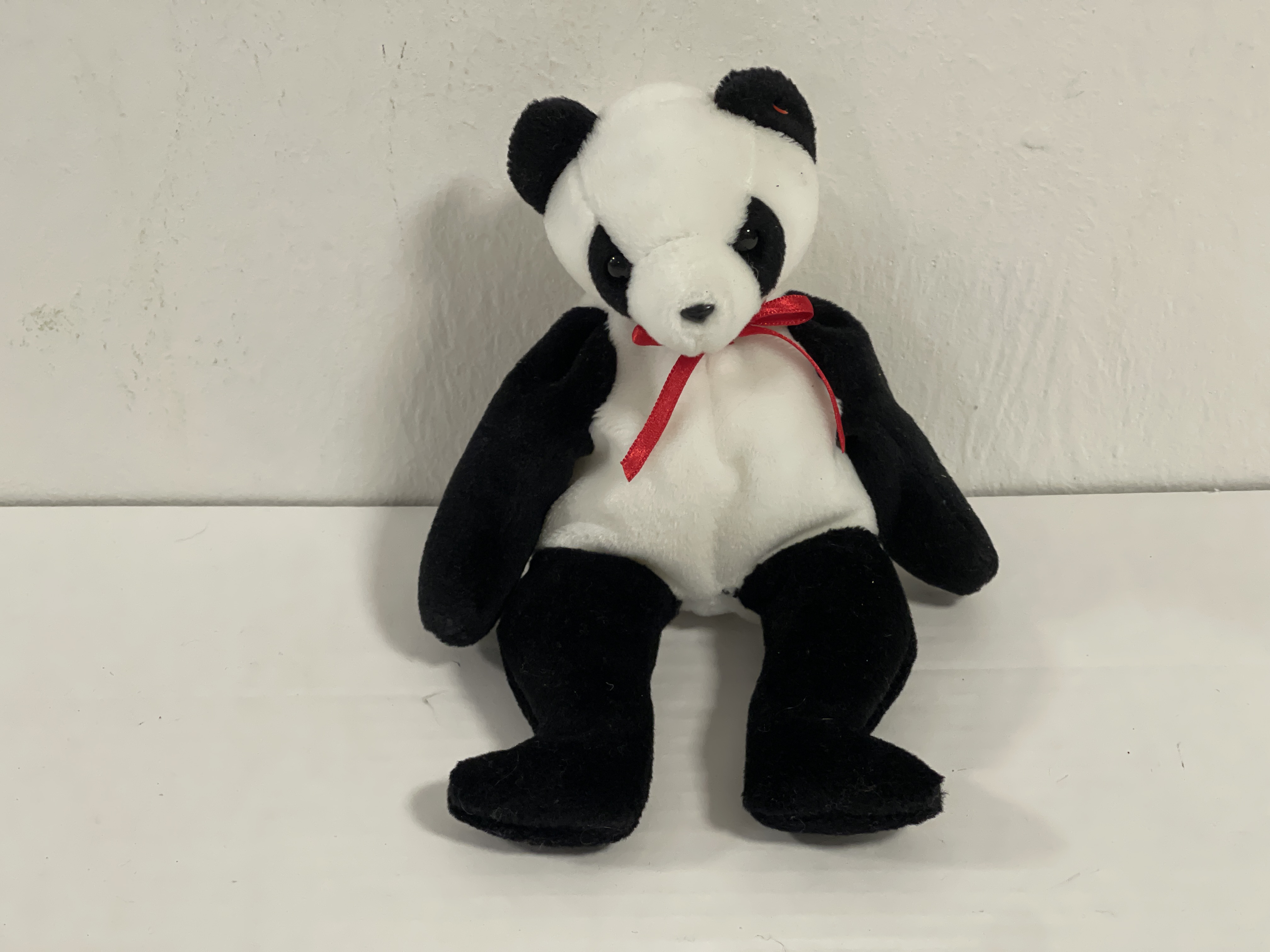 Sammler Stofftier Beanie Babies - Panda - 20 cm. Top Zustand   
