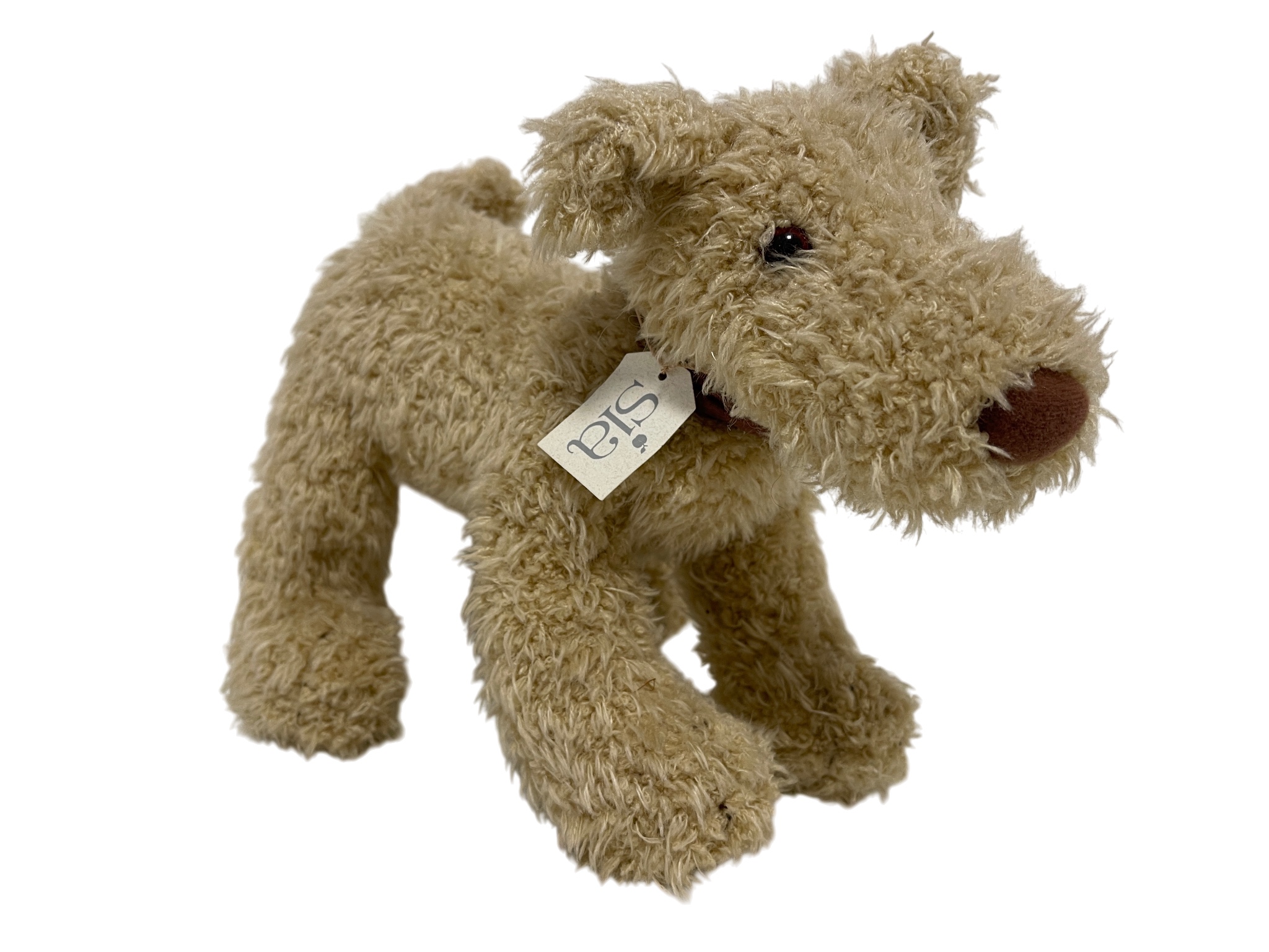 Künstler Stofftier Hund 26 x 21 cm. - Top Zustand.    