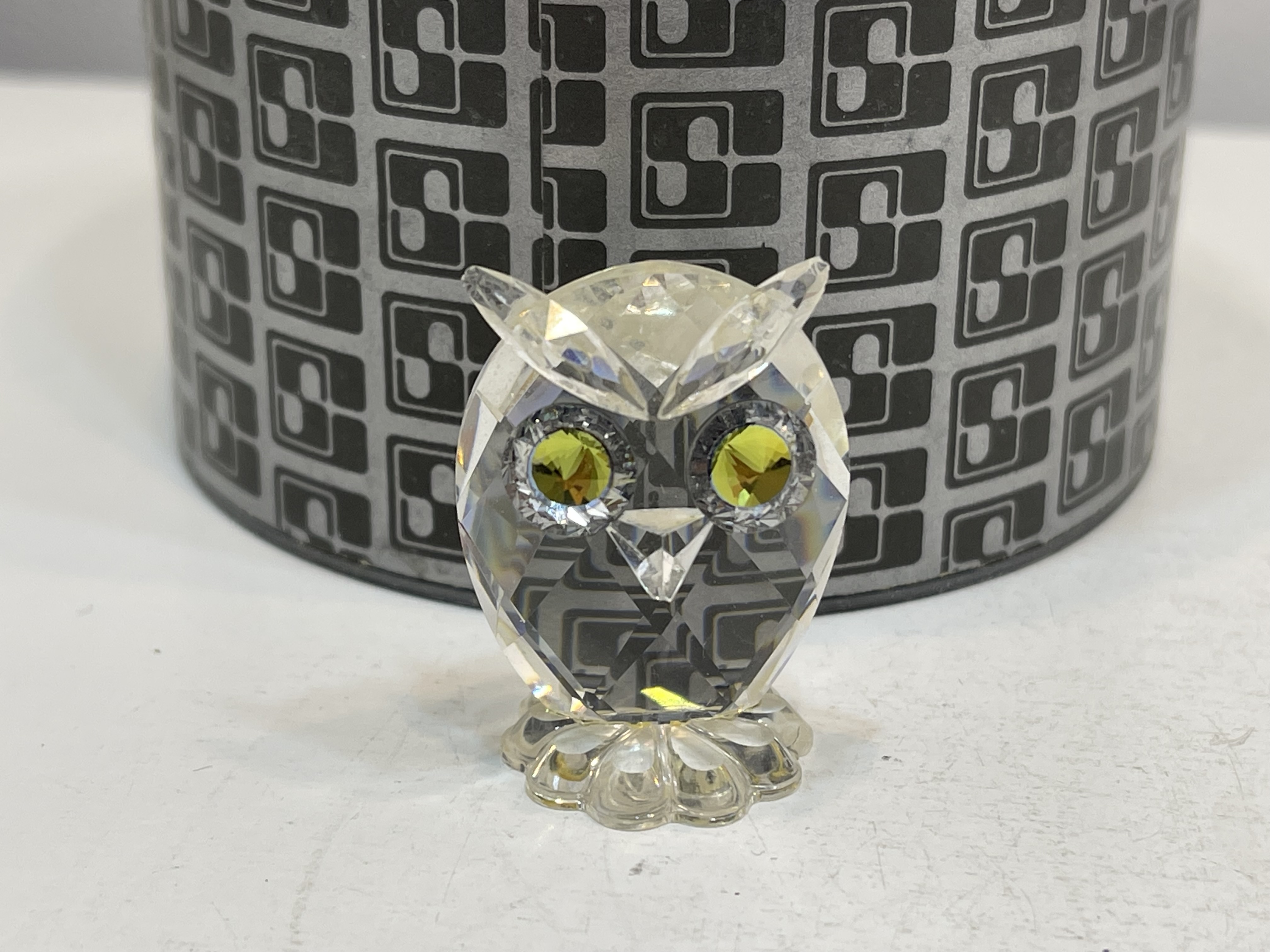 Swarovski Figur 010014 Eule 3,5 cm. Mit Ovp & Zertifikat. Zustand  siehe Fotos