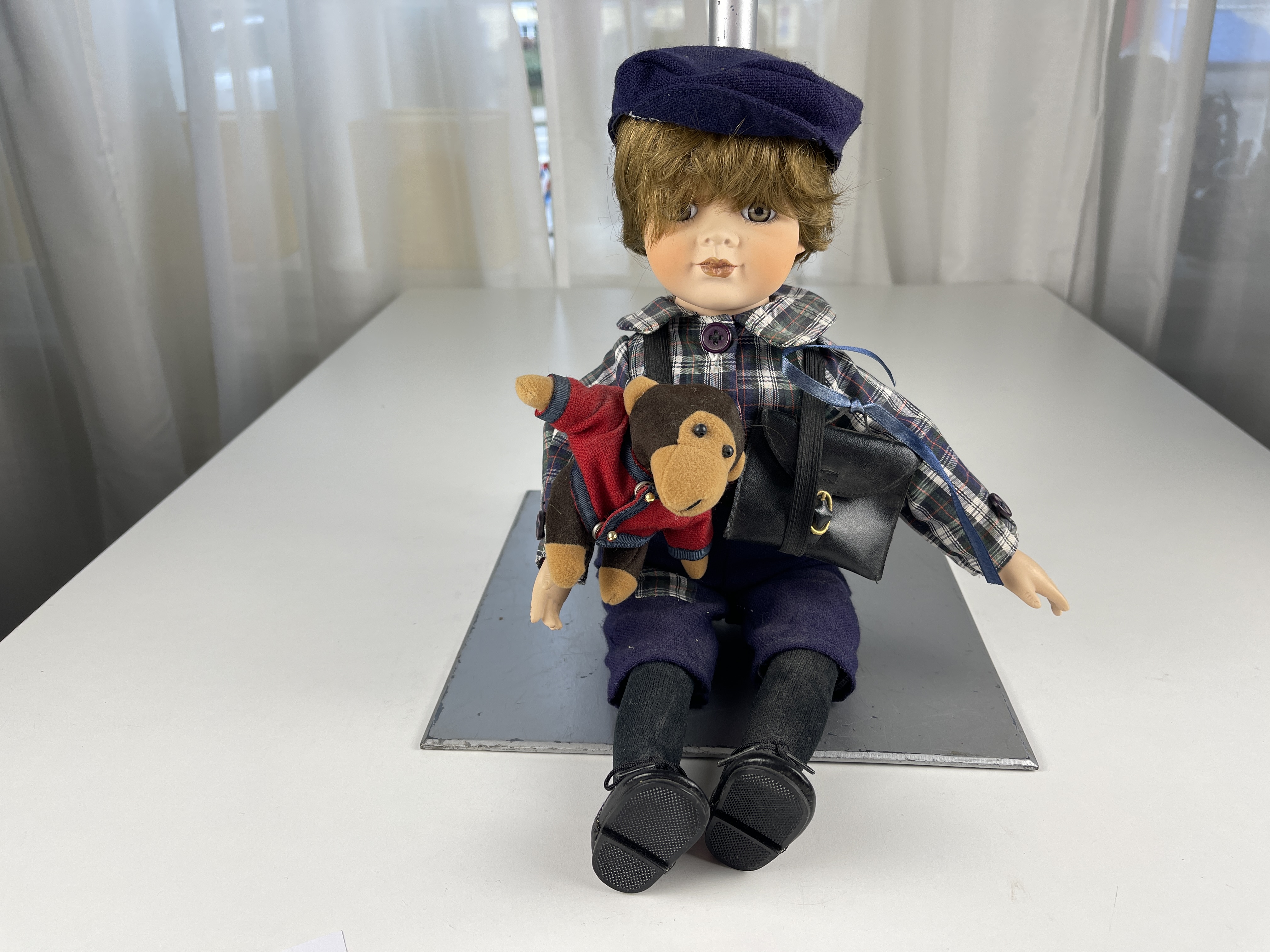 Künstlerpuppe Alberon Porzellan 34 cm. Top Zustand 