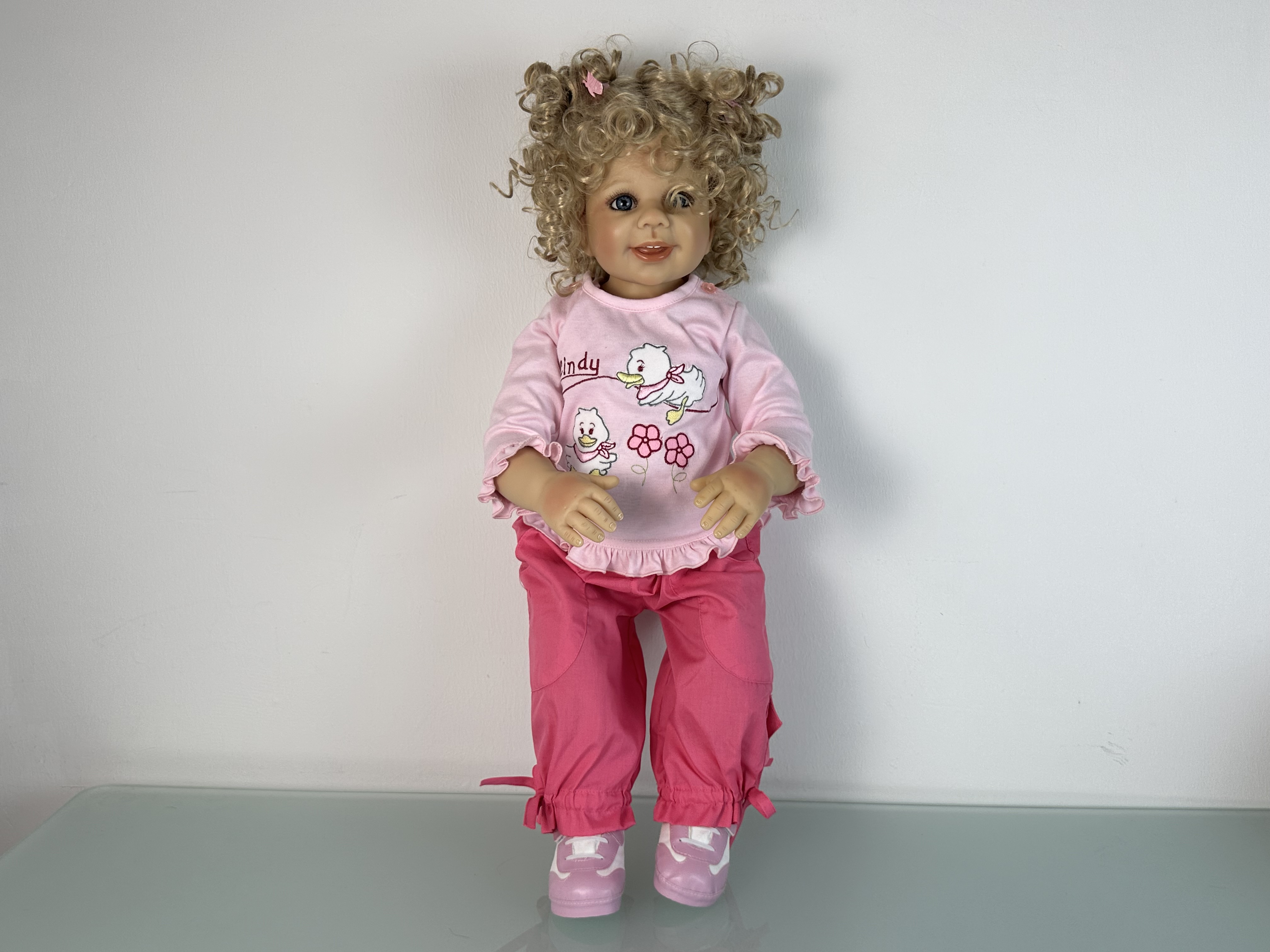 Künstlerpuppe Puppe Monika Levenig Vinyl Puppe 69 cm. Top Zustand