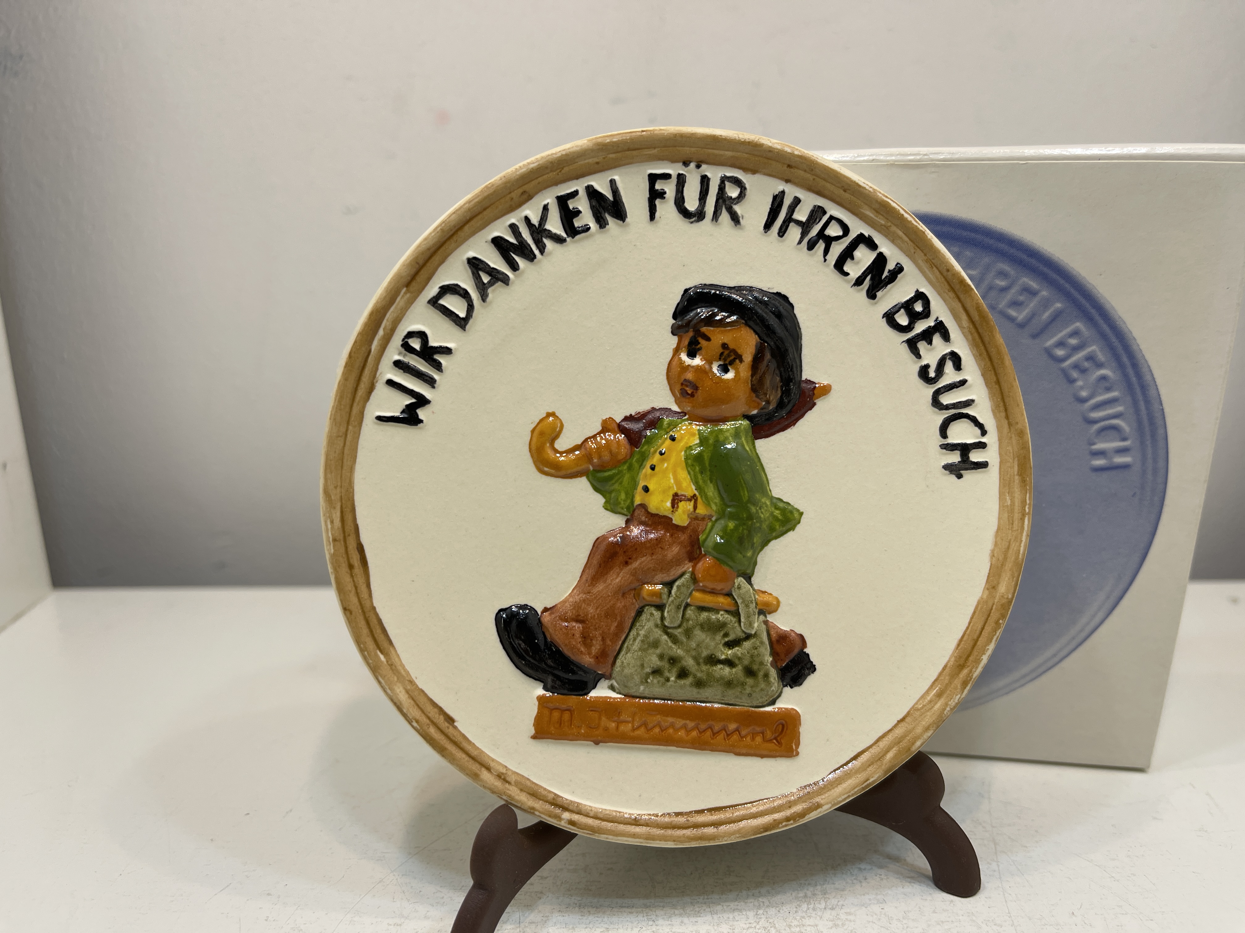  M.I. Hummel Plakette Ø 10 cm. 1 Wahl. Zustand siehe Fotos