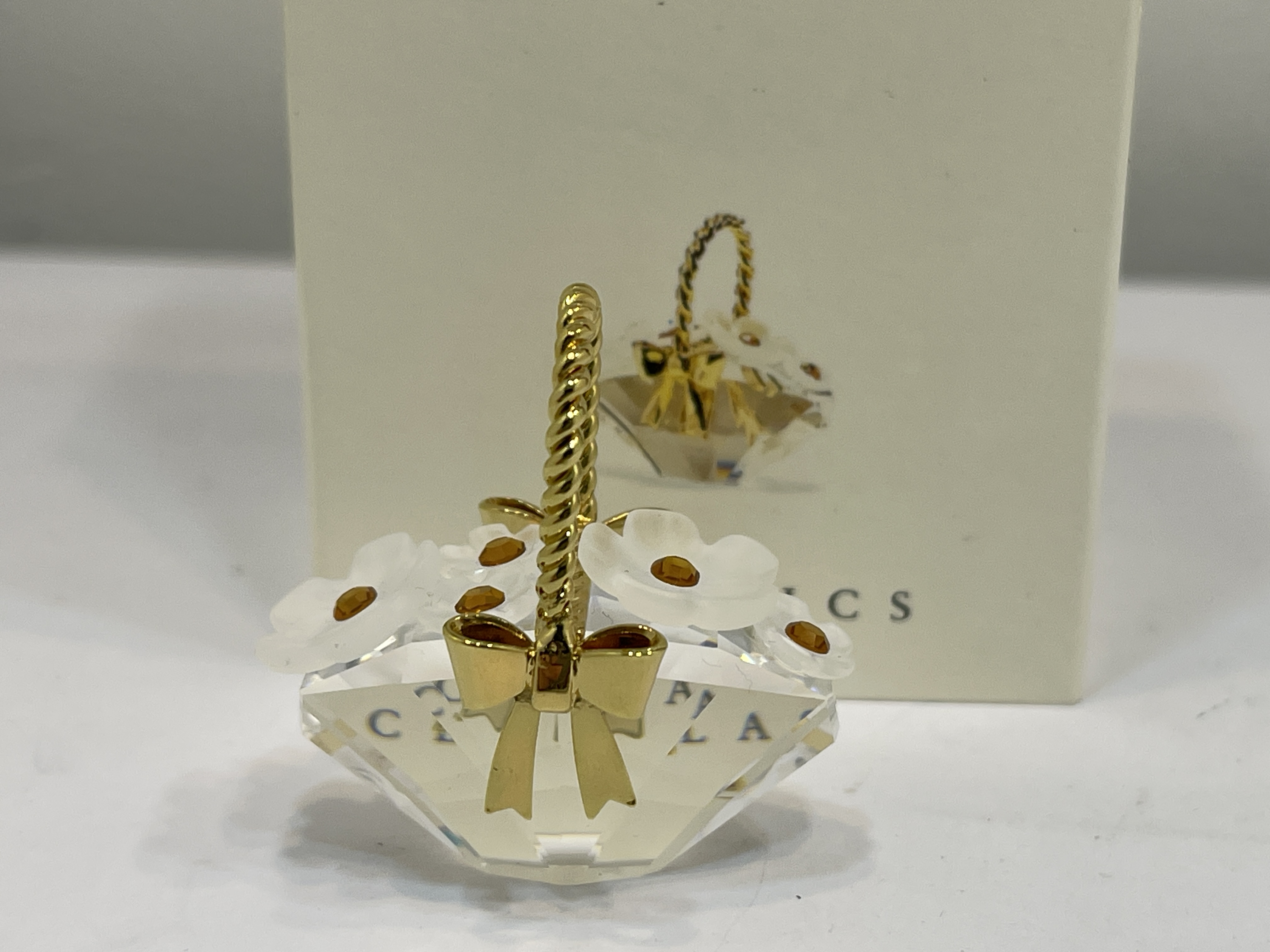 Swarovski Figur 171160 Blumenkorb 4 cm. Mit Ovp & Zertifikat. Top Zustand.  