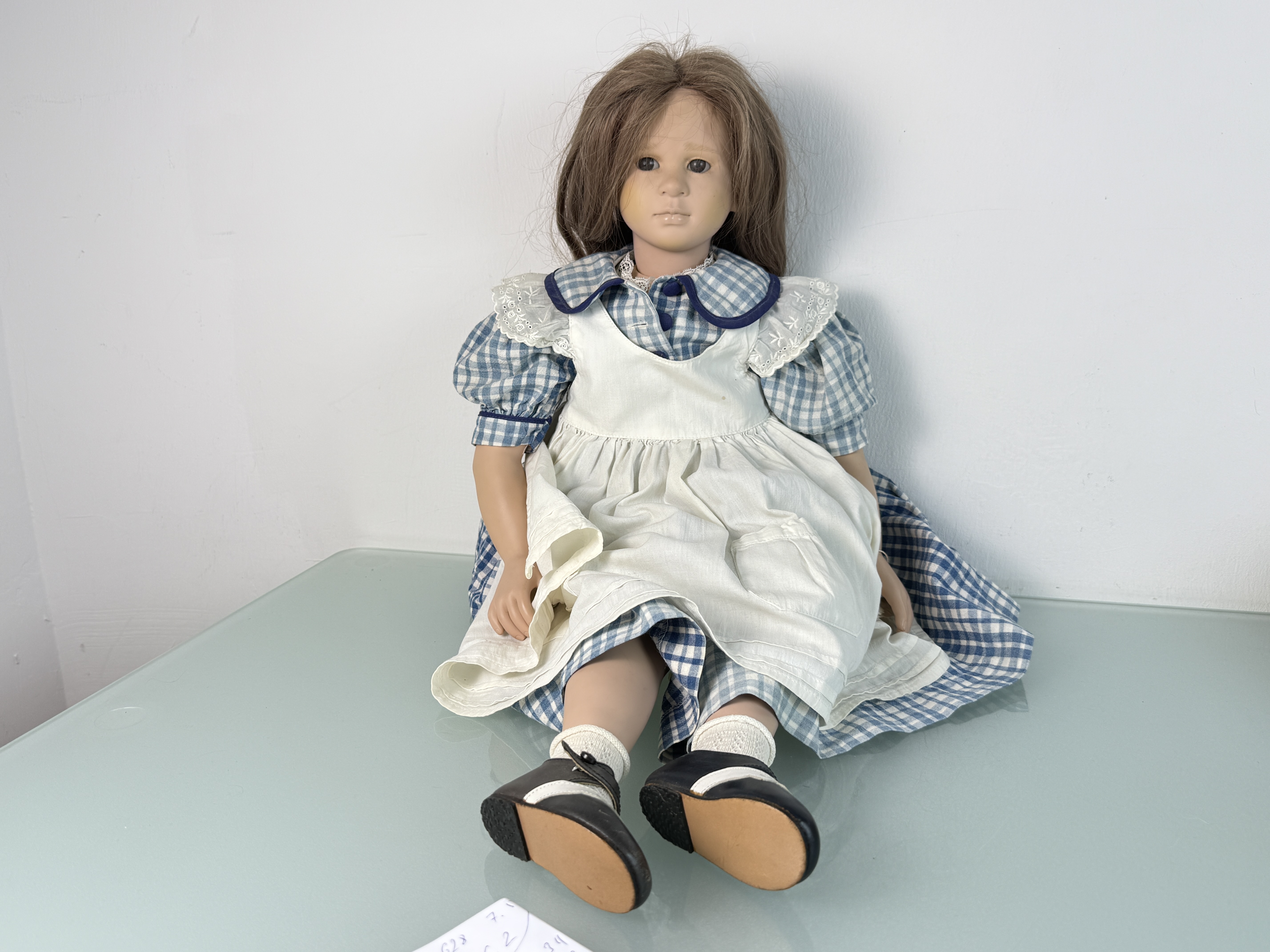 Künstlerpuppe Ruth Treffeisen Vinyl Puppe 72 cm. Top Zustand  