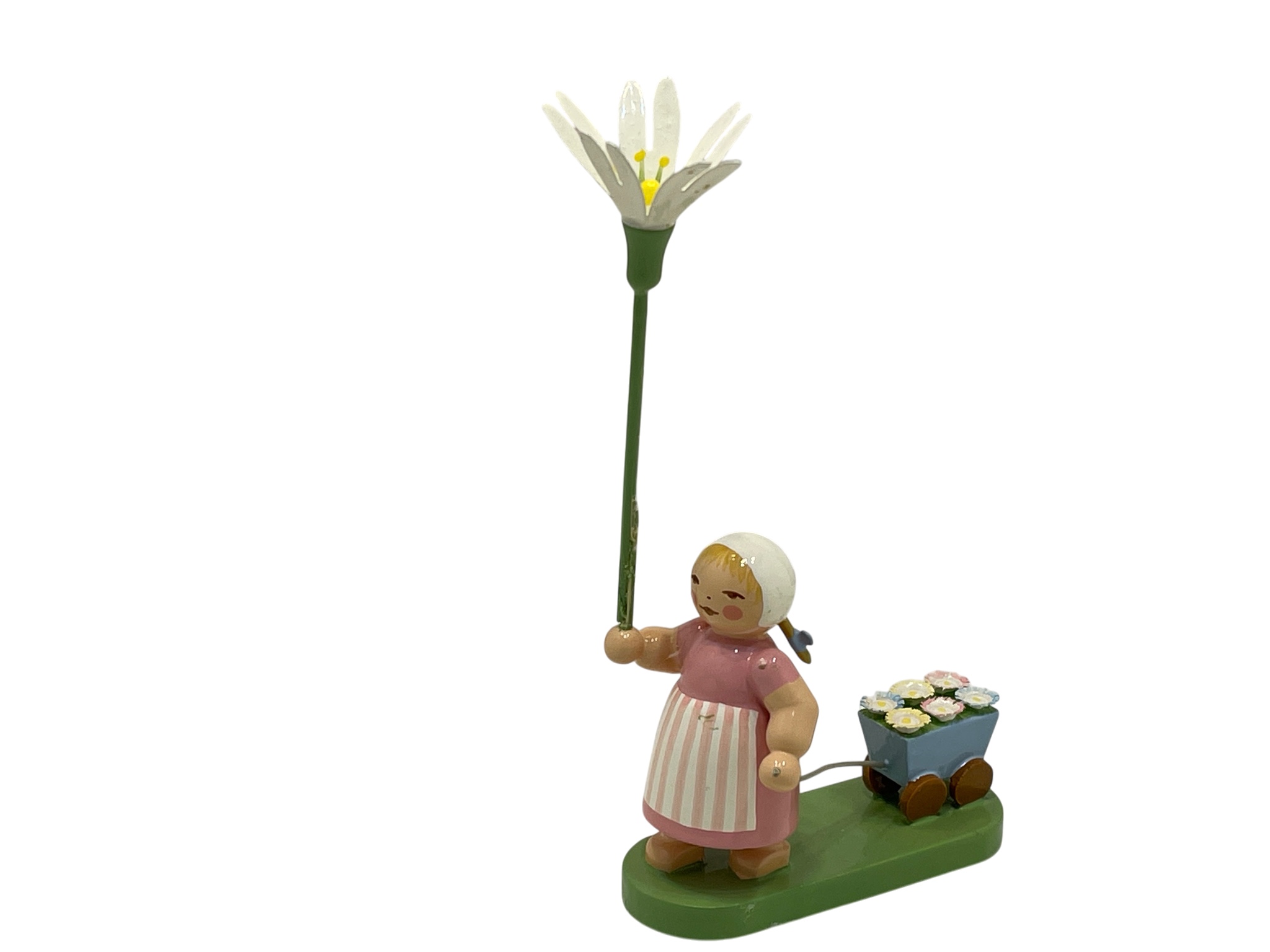 Erzgebirge Figur Sammler Holz Figur Blumenkind 11 cm. Zustand siehe Fotos