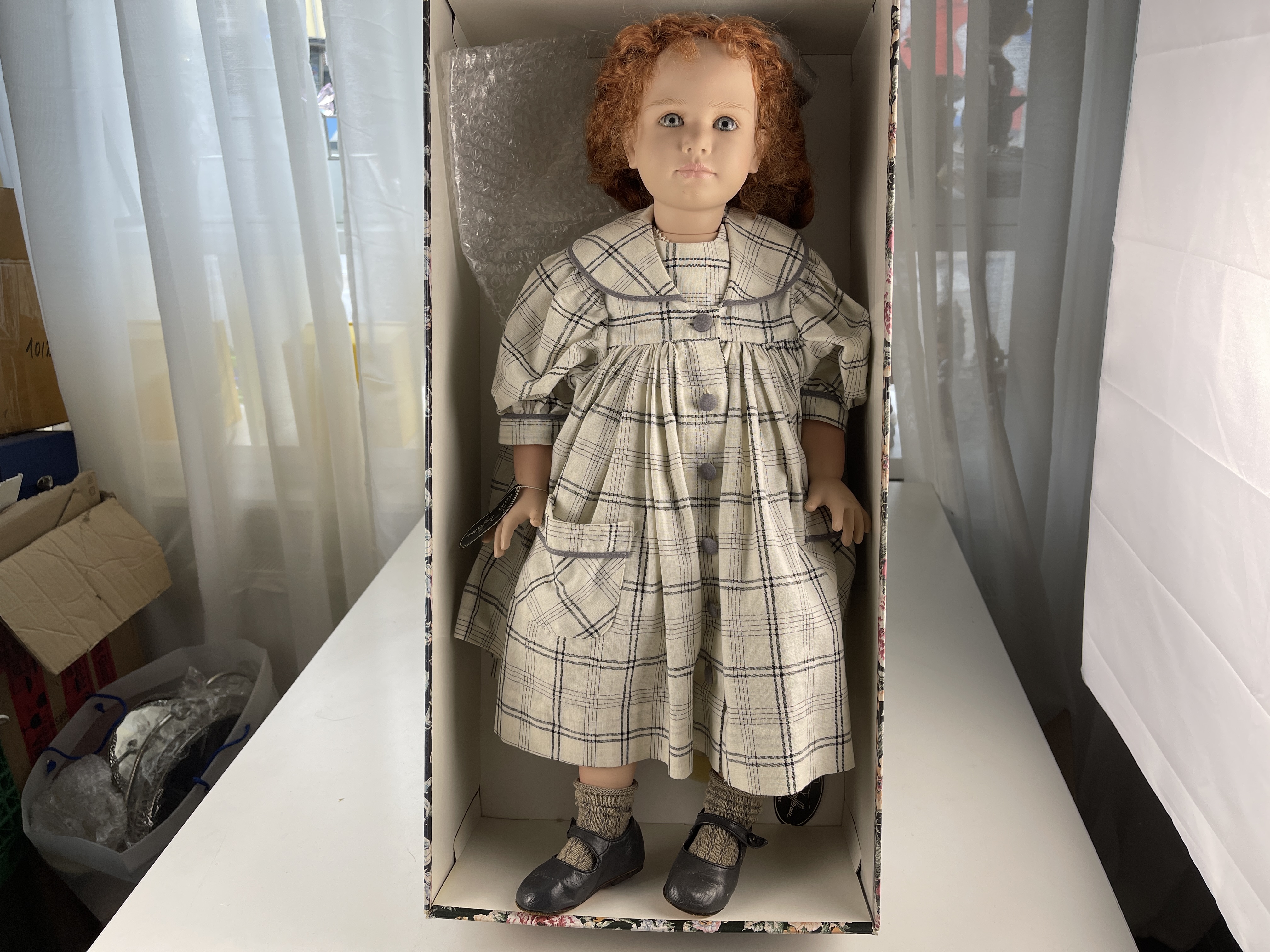 Künstlerpuppe Ruth Treffeisen Vinyl Puppe 60 cm. Zustand  siehe Fotos