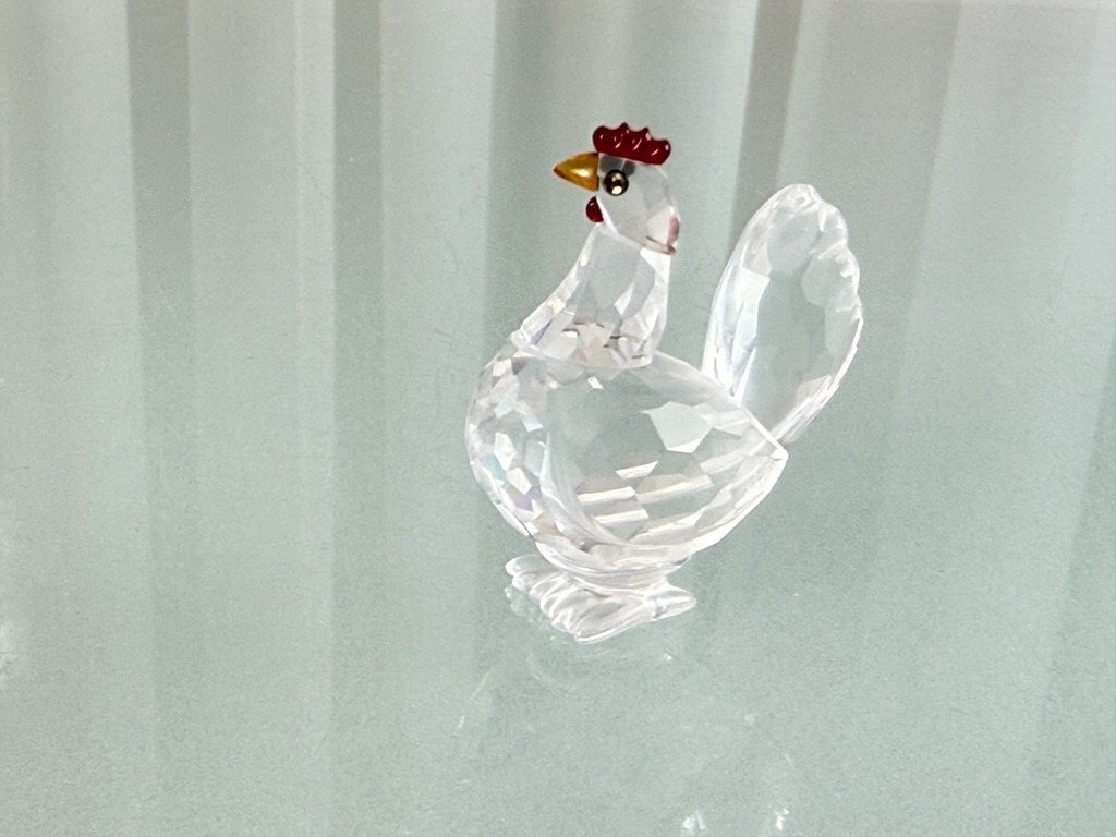  Swarovski Figur 608721 Kristall Henne 4,5 cm Top Zustand