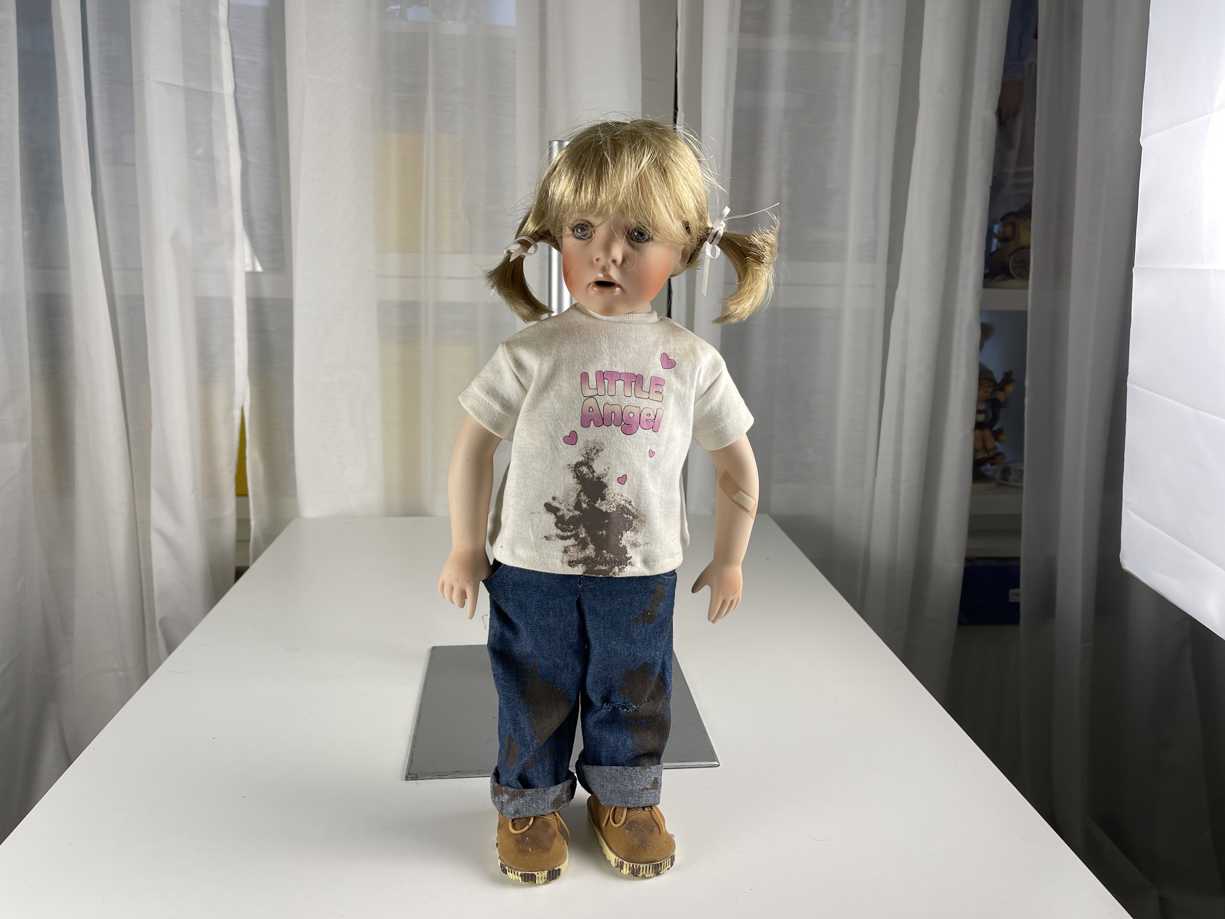 Künstler Puppe Kelly Rubert Porzellan 49 cm. Top Zustand