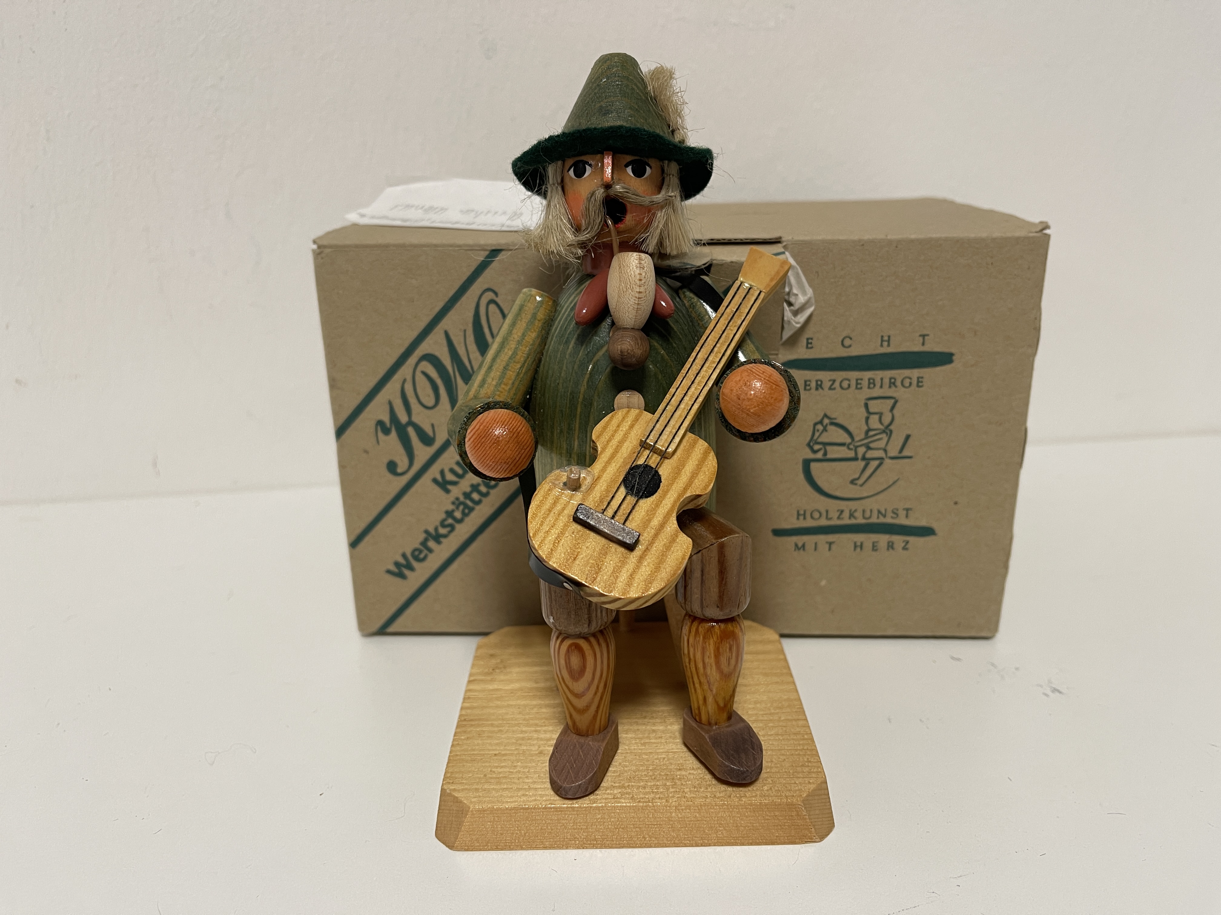 Erzgebirge Figur Räuchermännchen 19 cm. OVP Top Zustand siehe Fotos  