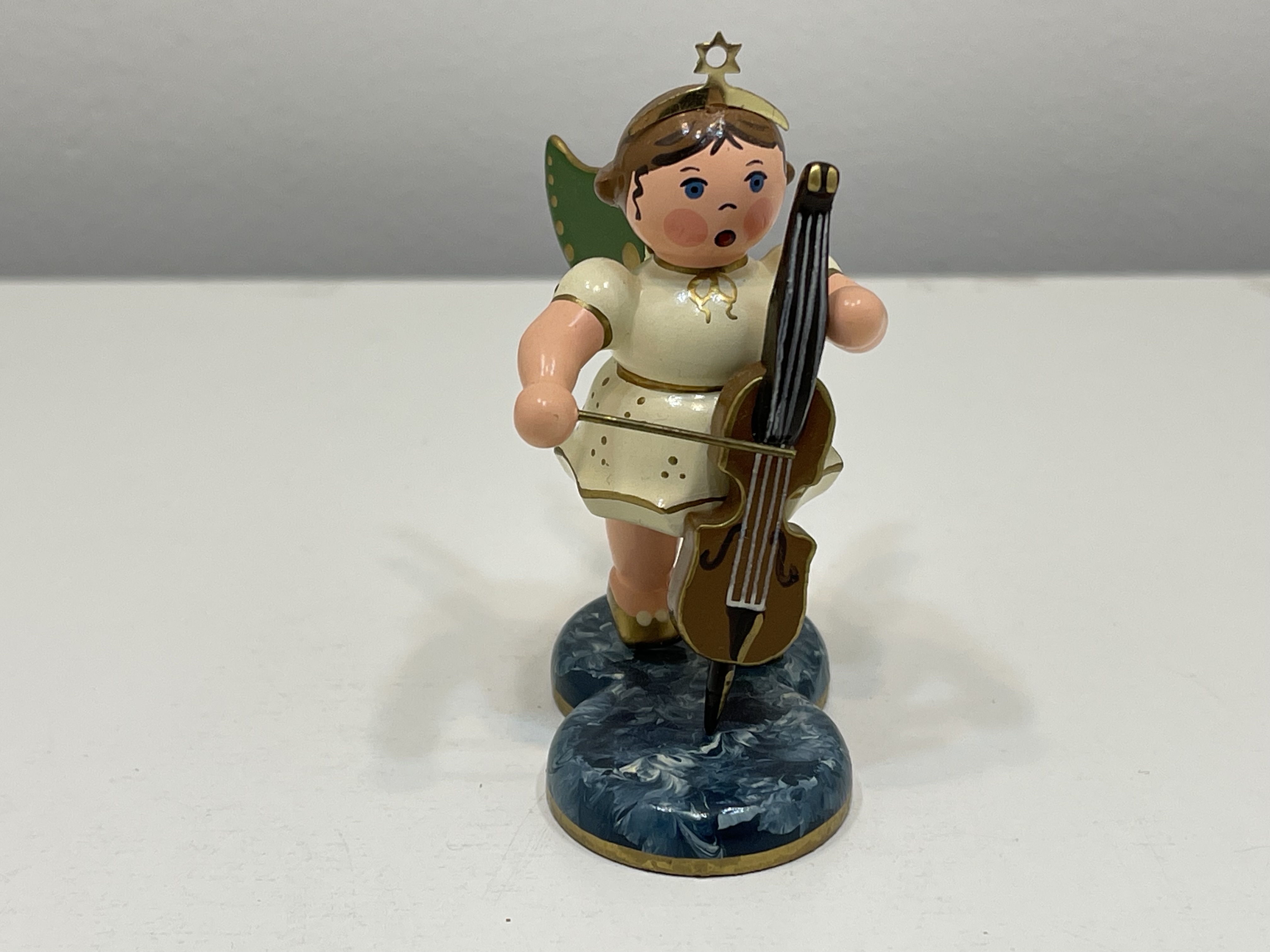 Erzgebirge Sammler Figur Engel Hubrig 6,8 cm. Top Zustand    