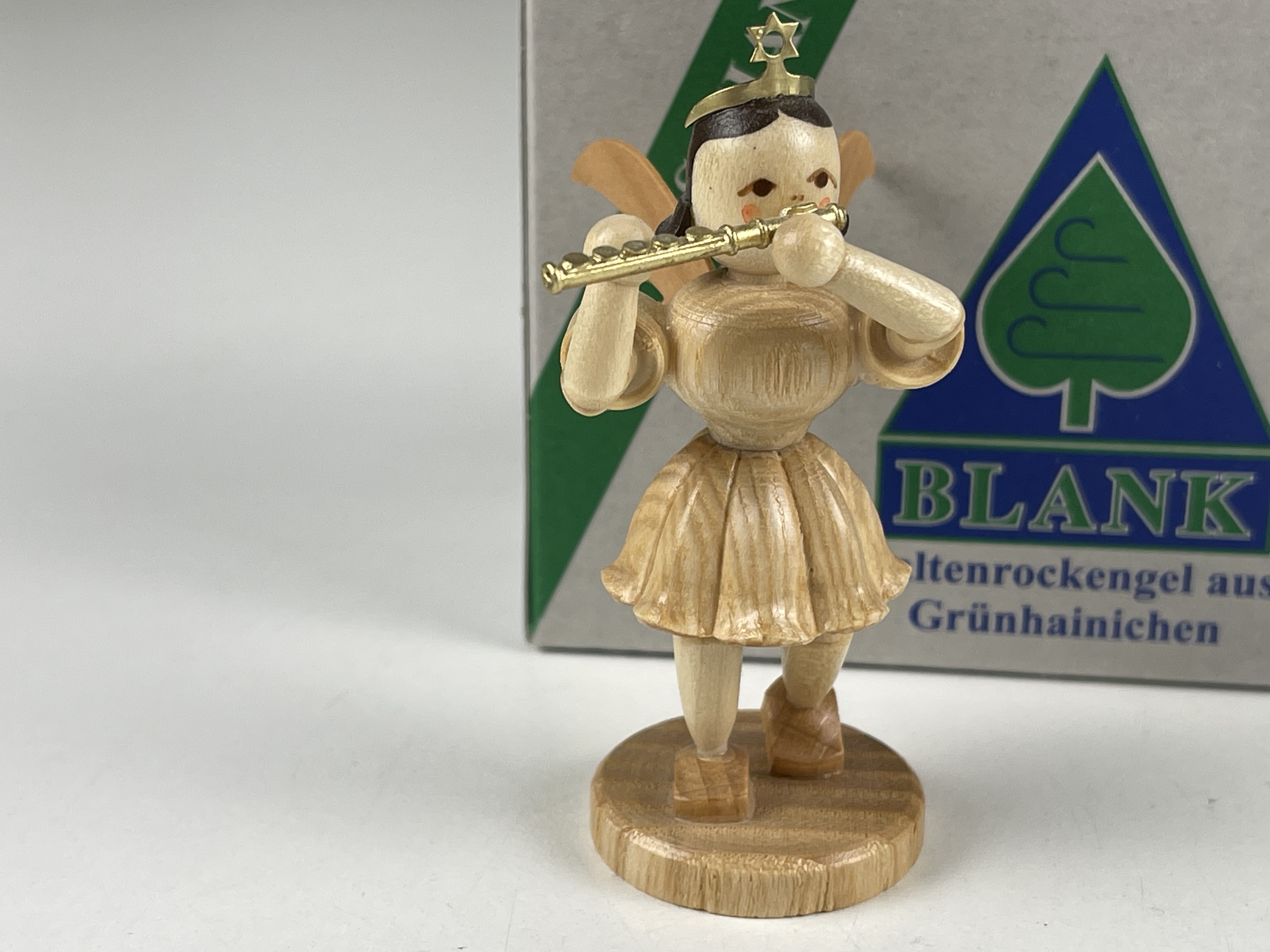 Erzgebirge Blank Figur Engel 6,8 cm. Top Zustand OVP     