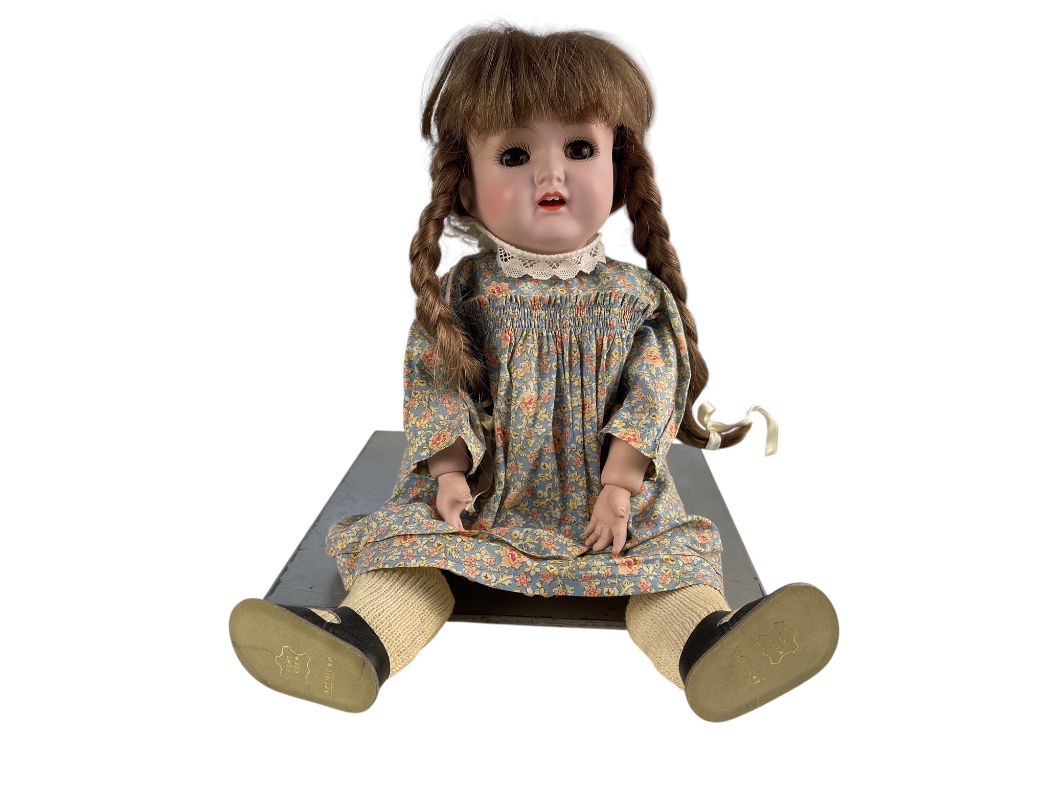 Alte Sammler Porzellankopf Puppe 41 cm Guter Zustand 