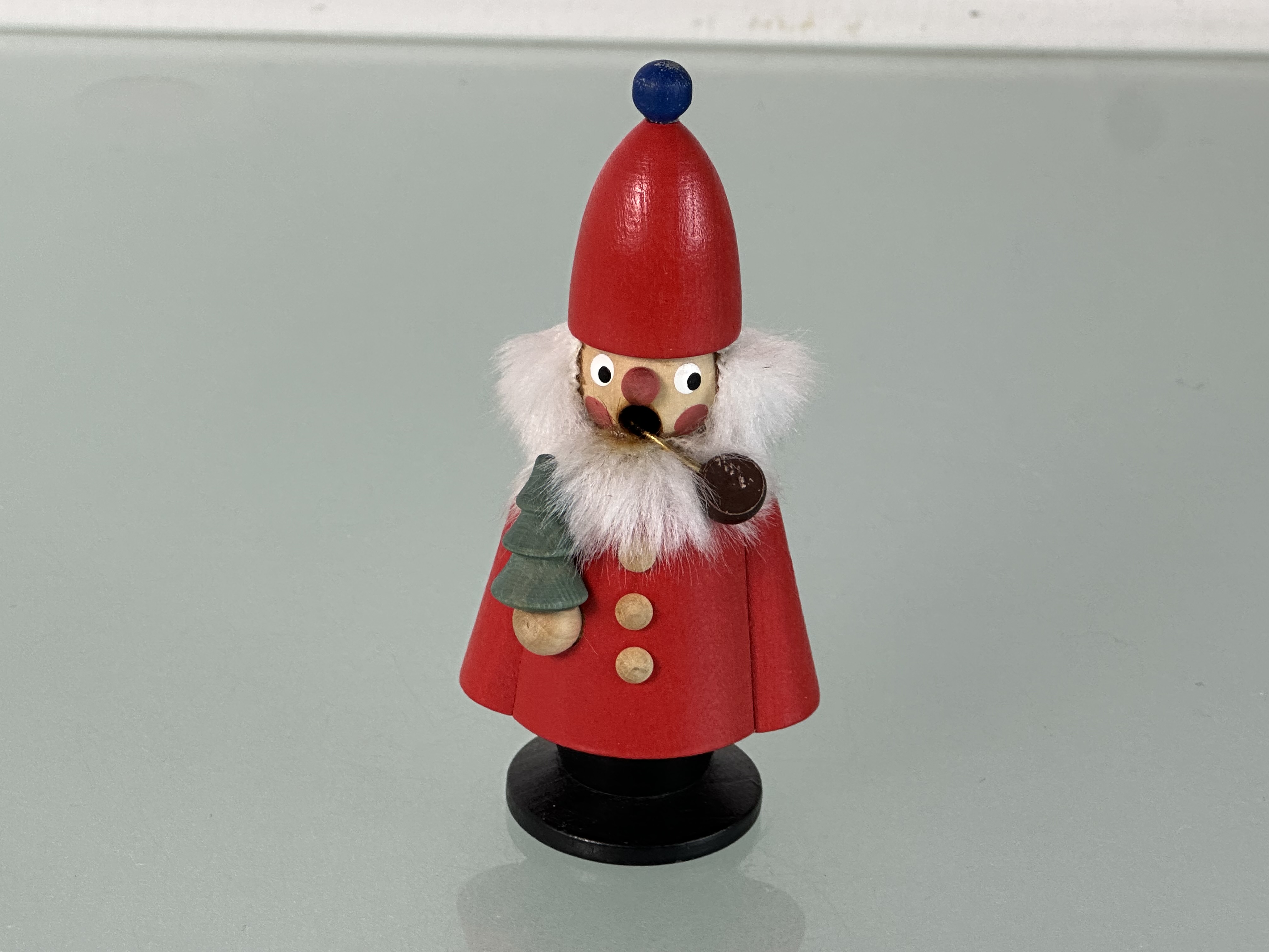 Erzgebirge Seiffener Räuchermänchen Weihnachtsmann 11 cm. Top Zustand 