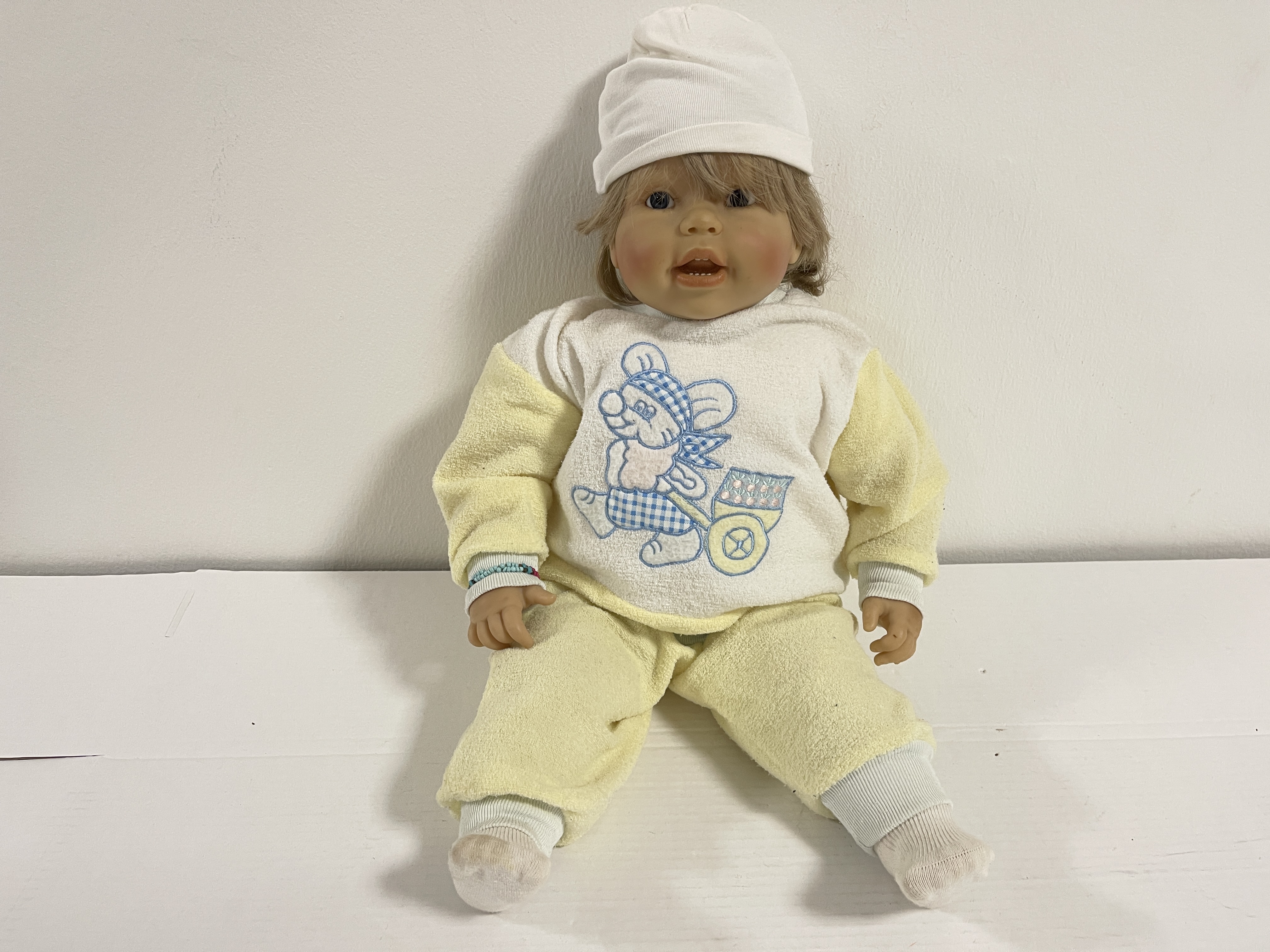  Künstlerpuppe Brigitte Leman Vinyl Puppe 56 cm. Top Zustand 