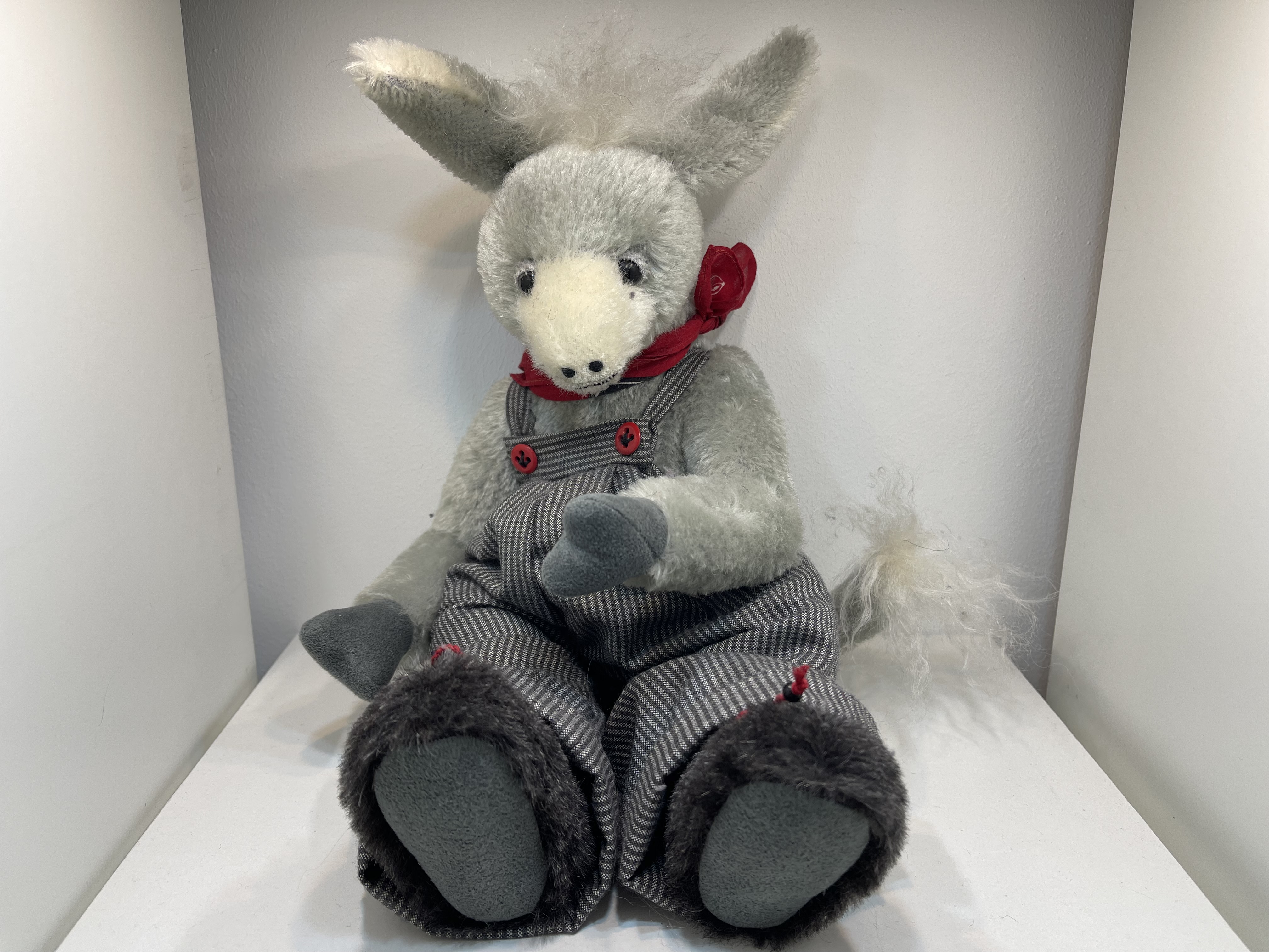 Gaby Schlotz Künstler Stofftier Esel 37 cm. - Top Zustand.   