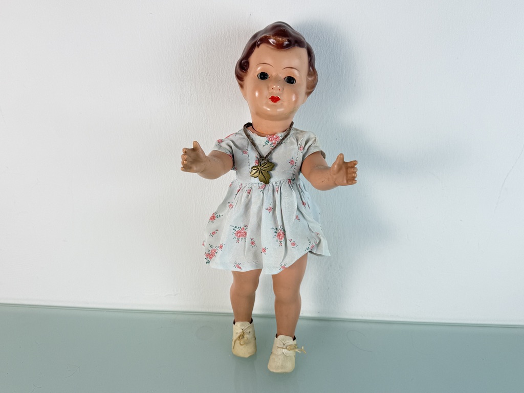 Künstlerpuppe alte Sammler Puppe 44 cm Zustand siehe Fotos 