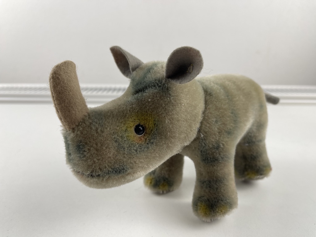 Steiff Tier Nashorn 12 x 18 cm. Zustand siehe Fotos