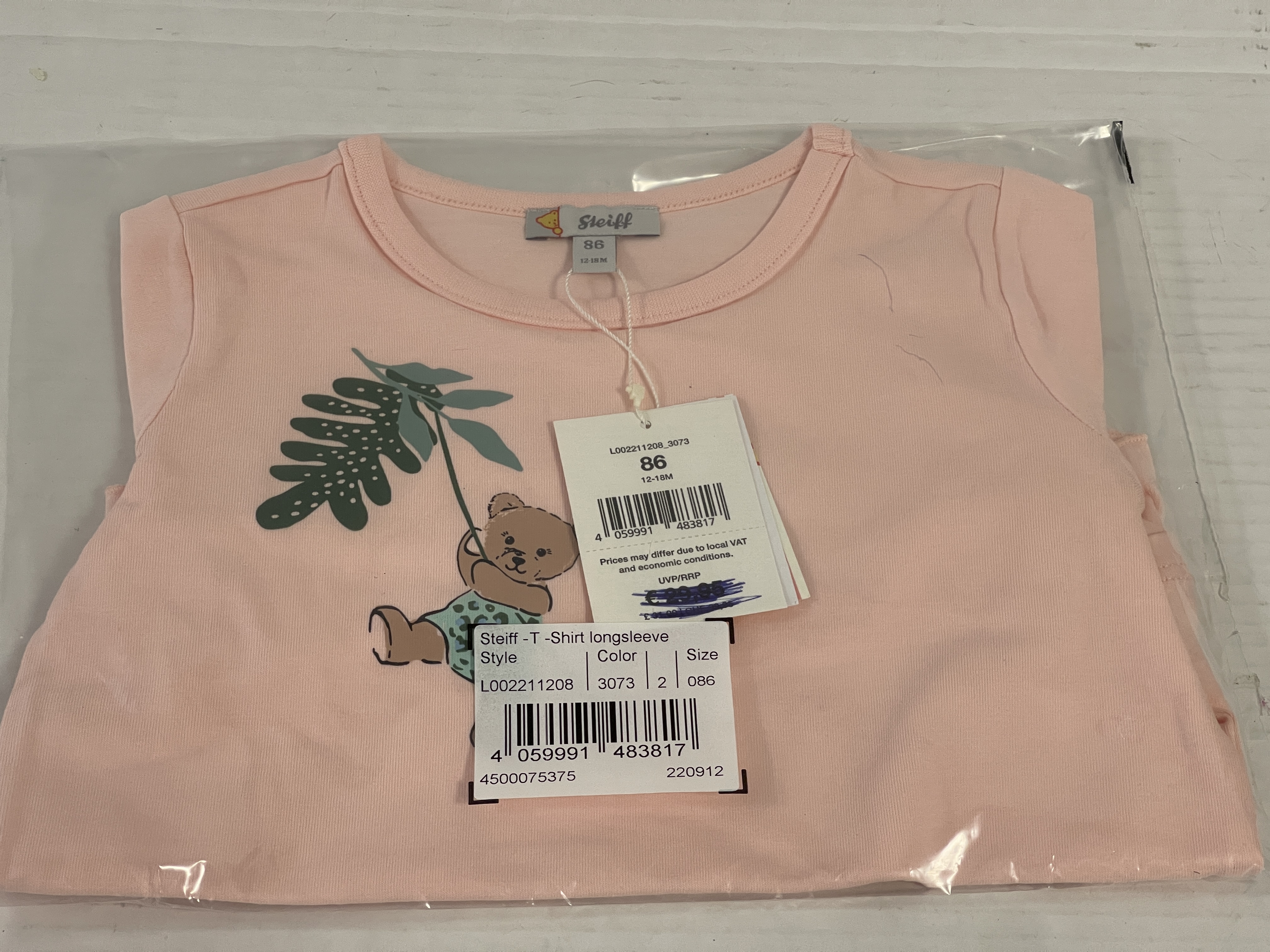 Steiff Baby Bekleidung Longseelve Shirt für Mädchen Größe 86 - Top Zustand  