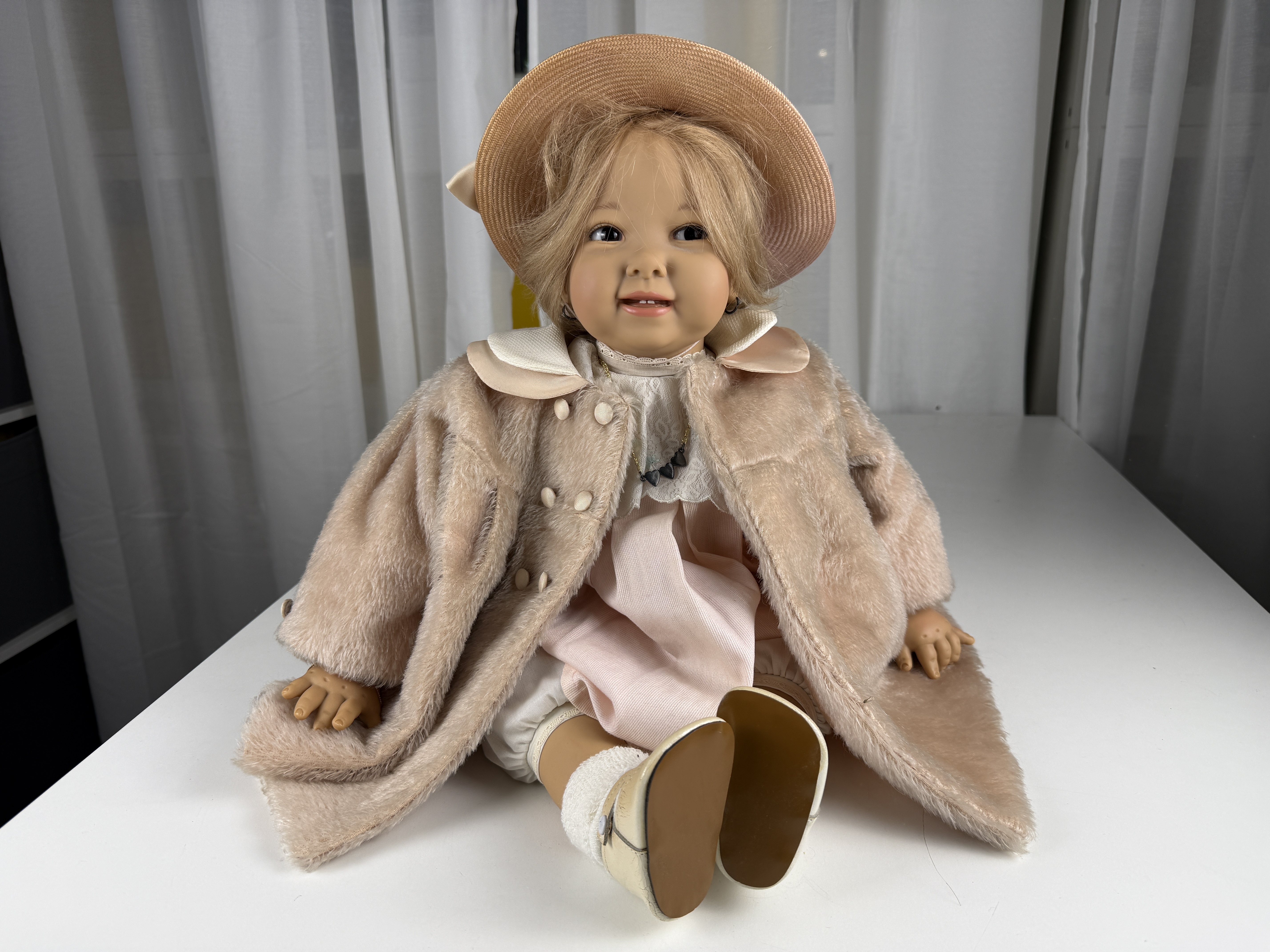 Künstlerpuppe Sammler Götz Carin Lossnitzer Vinyl Puppe 62 cm. Top Zustand