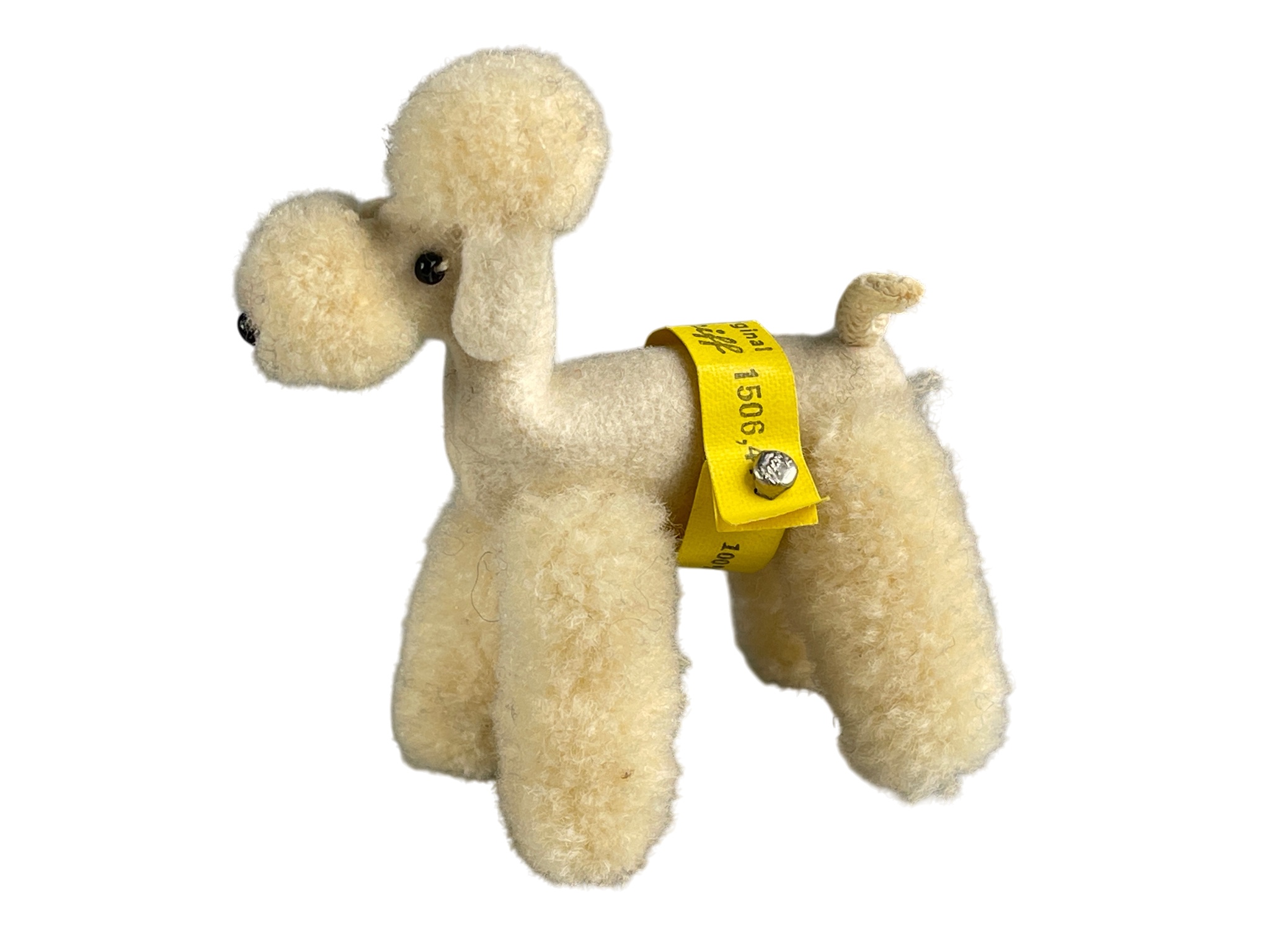Steiff Tier Hund 1506.44 Pudel 7,5 cm Top Zustand 