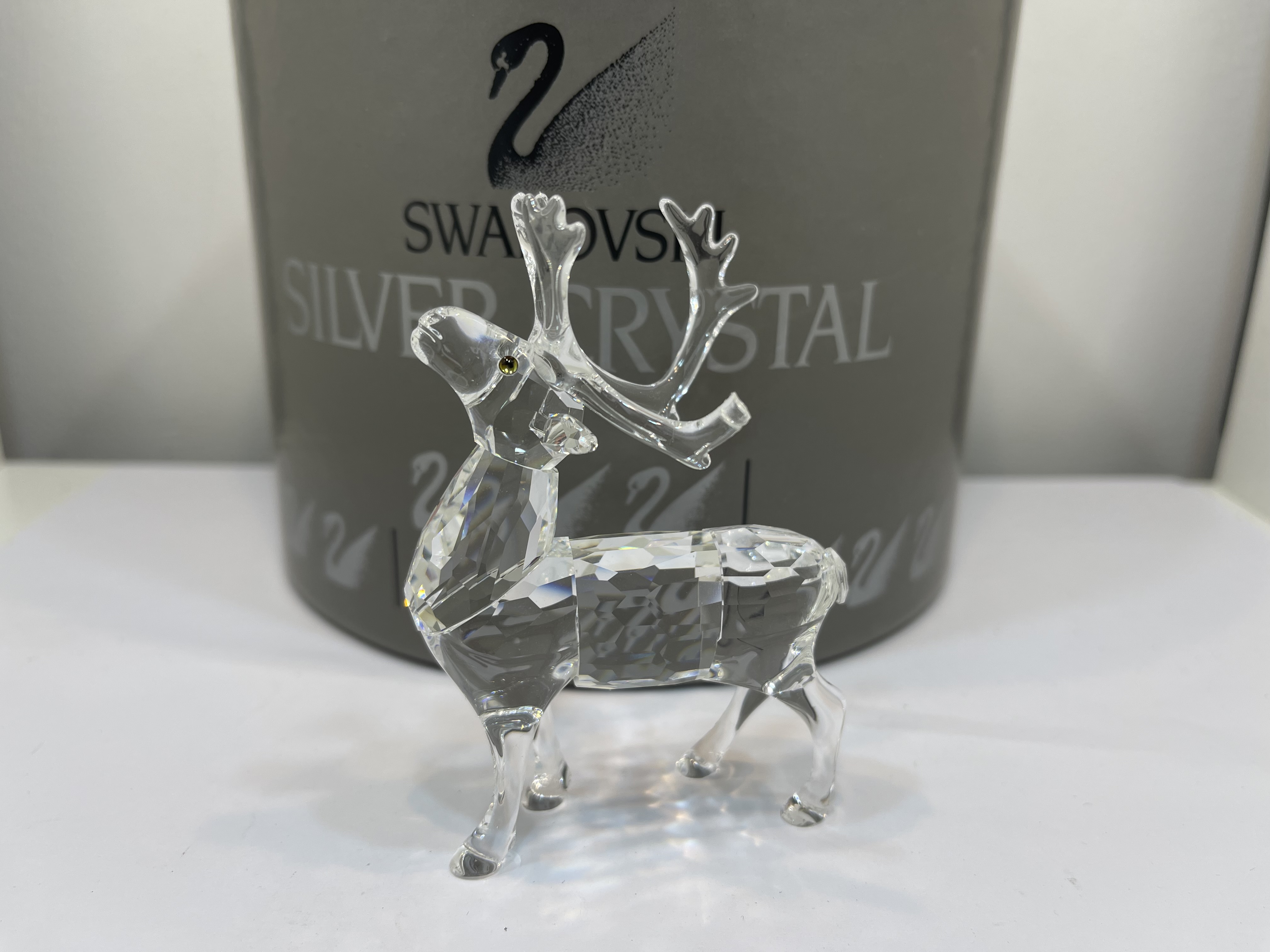  Swarovski Figur Kristall 214821 Rentier 8,5 cm. Ovp + Zertifikat - Defekt 